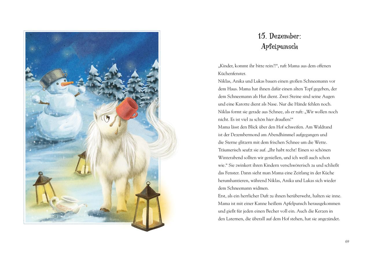 Beispielinhalt (Bild) Bald ist Weihnachten, Stanislaus - 24 Adventabenteuer mit dem Christkindpony