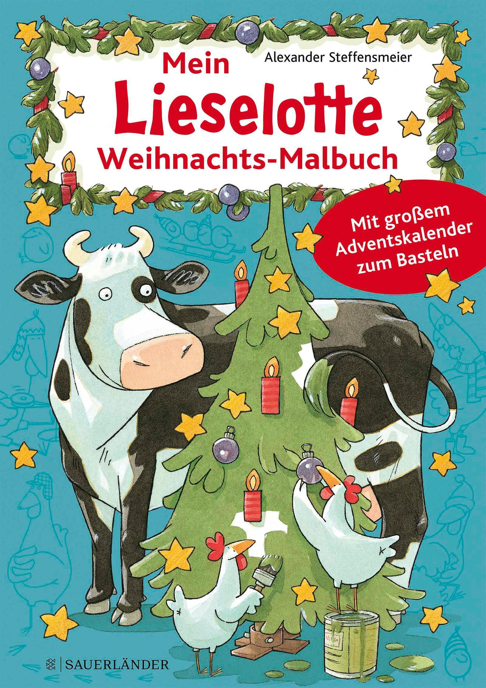 Vorderes Coverbild Mein Lieselotte Weihnachts-Malbuch