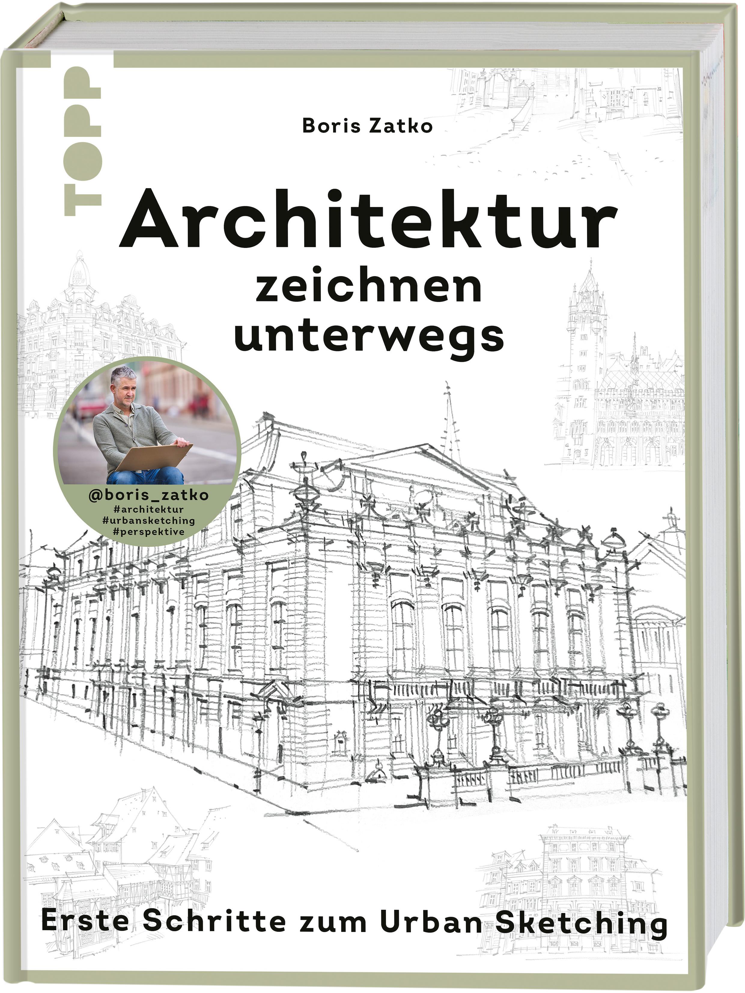 Vorderes Coverbild Architektur zeichnen unterwegs