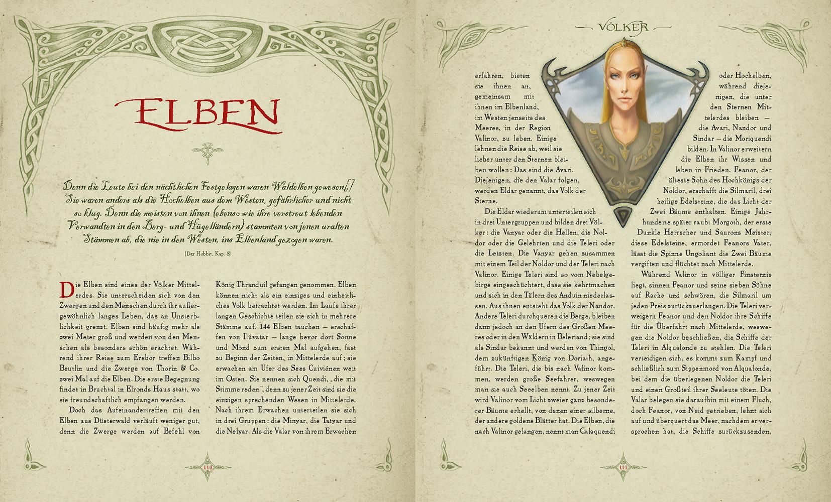 Beispielinhalt (Bild) Die große Hobbit-Enzyklopädie