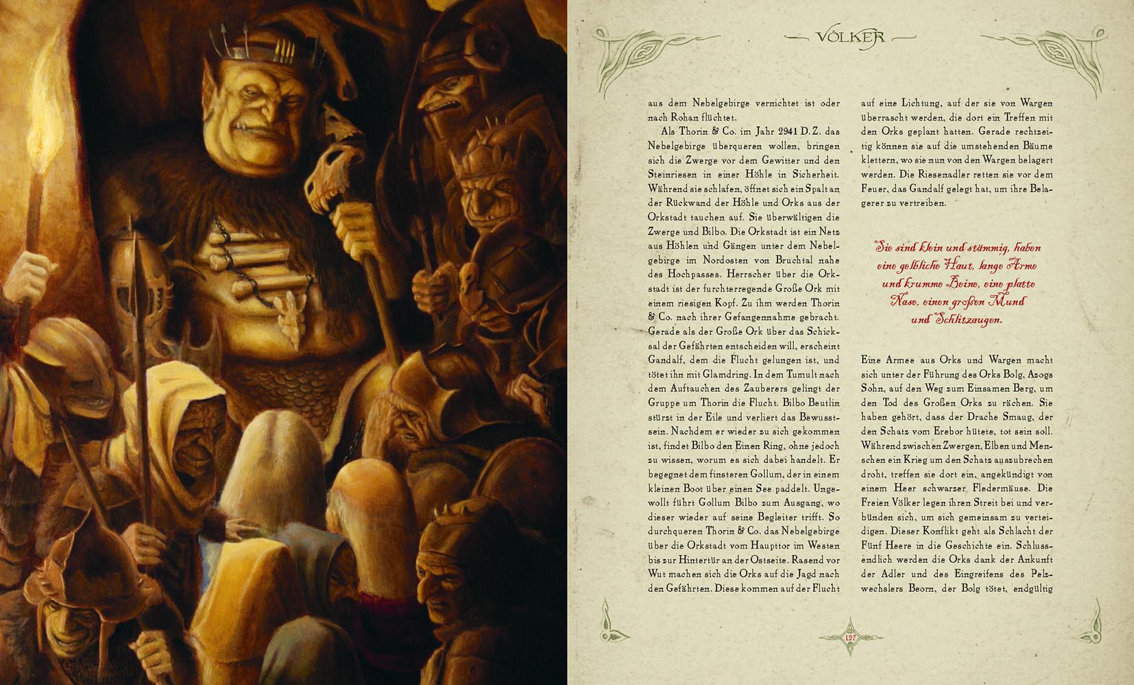Beispielinhalt (Bild) Die große Hobbit-Enzyklopädie