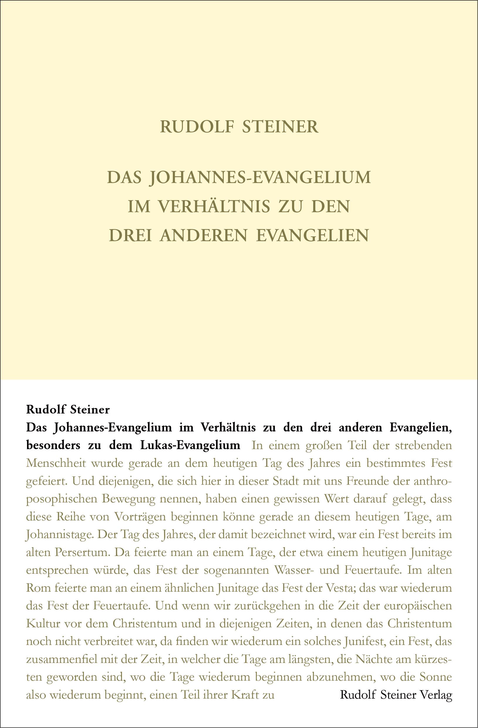 Vorderes Coverbild Das Johannes-Evangelium im Verhältnis zu den drei anderen Evangelien, besonders zu dem Lukas-Evangelium