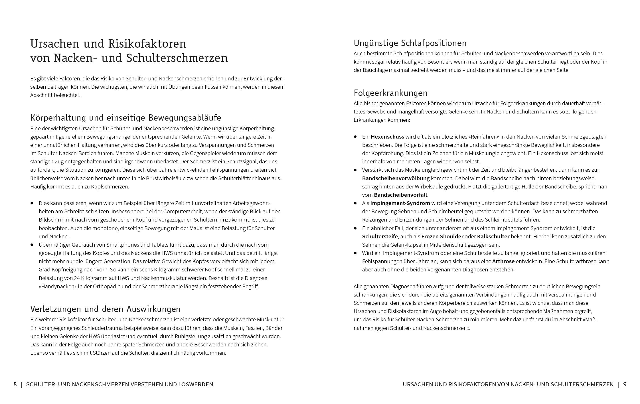 Beispielinhalt (Bild) 50 Workouts gegen Schulter- und Nackenschmerzen