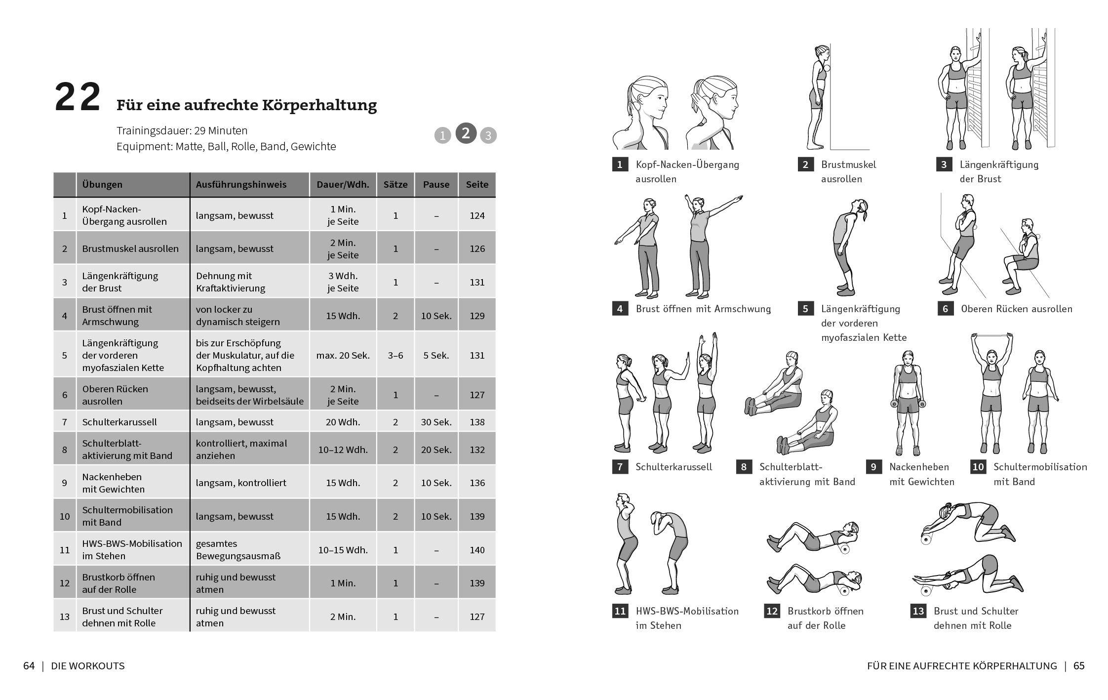 Beispielinhalt (Bild) 50 Workouts gegen Schulter- und Nackenschmerzen