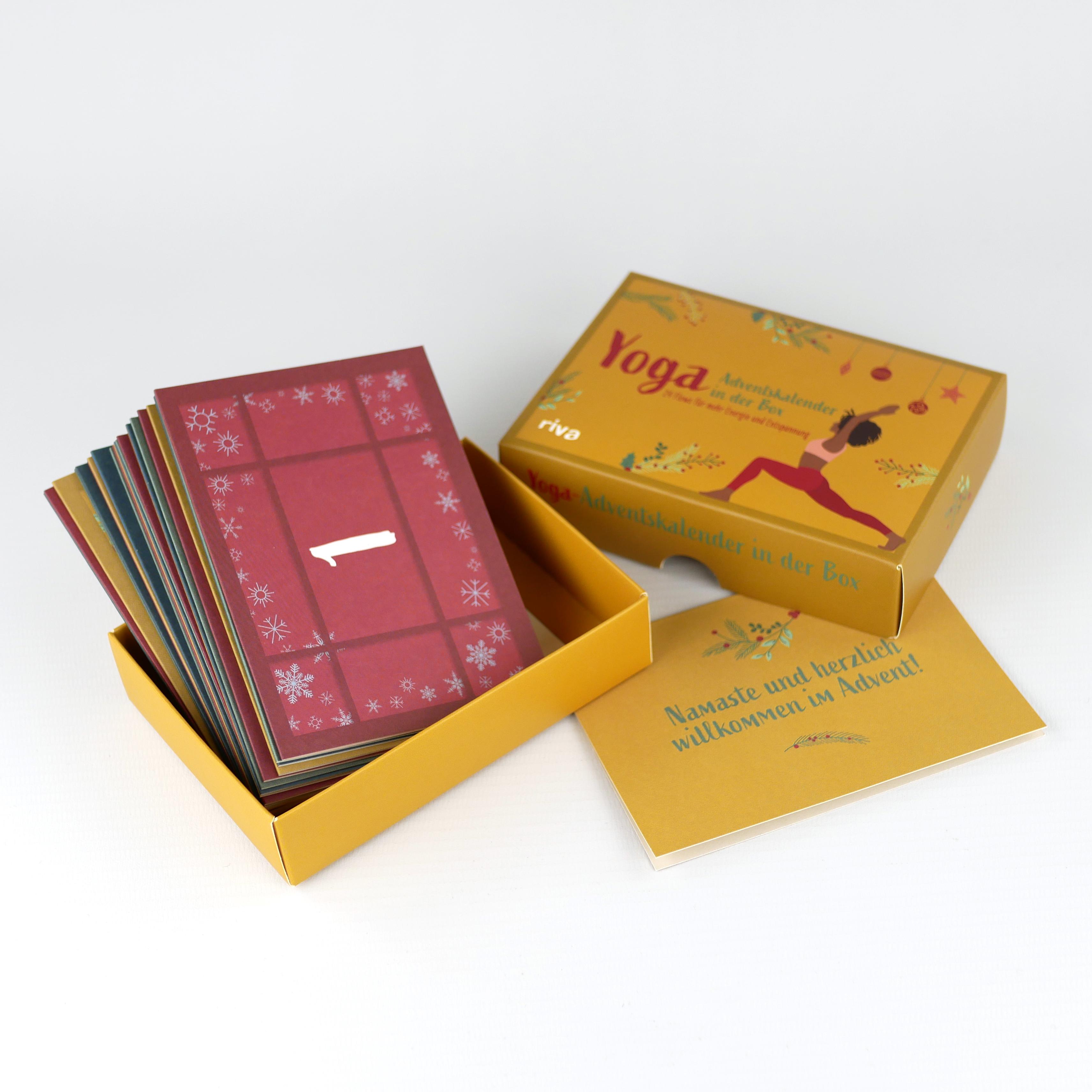 Beispielinhalt (Bild) Yoga - Adventskalender in der Box