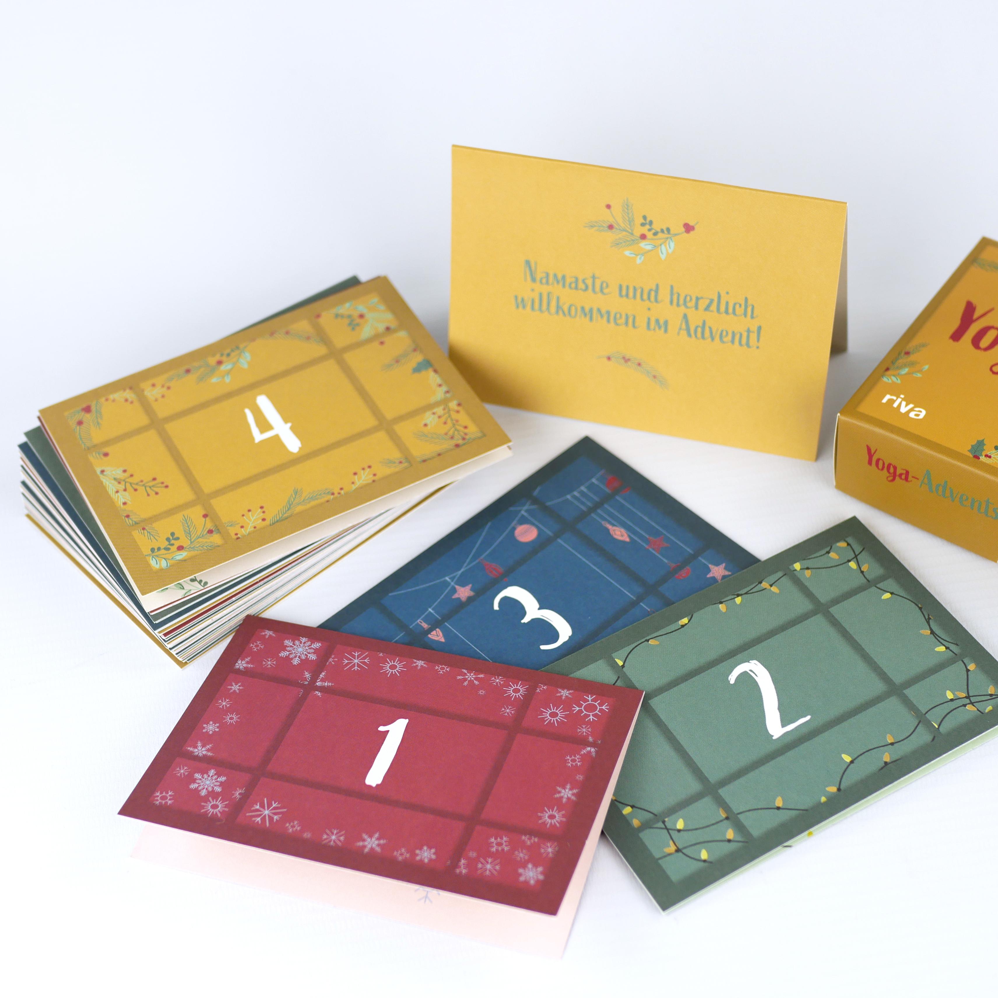 Beispielinhalt (Bild) Yoga - Adventskalender in der Box