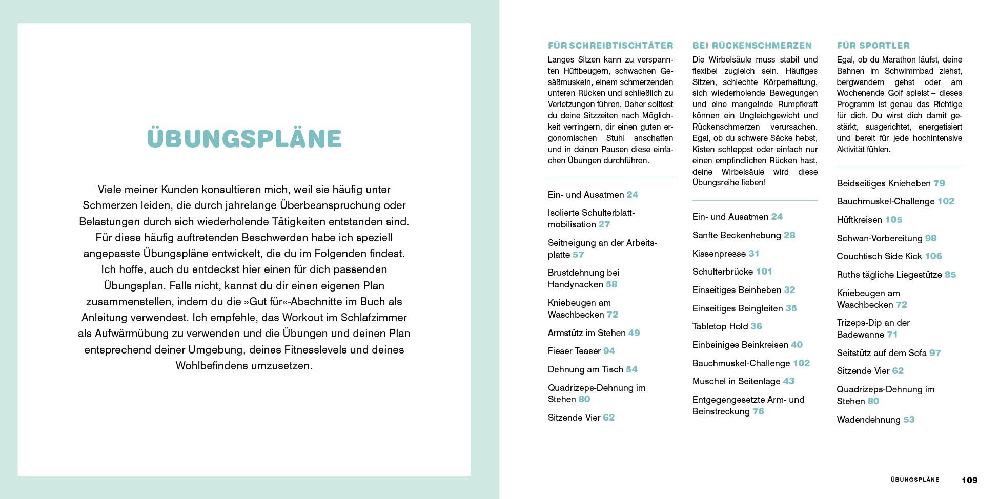 Beispielinhalt (Bild) Pyjama-Pilates