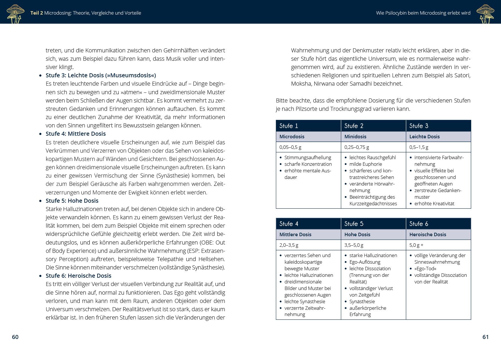 Beispielinhalt (Bild) Microdosing mit Psilocybin