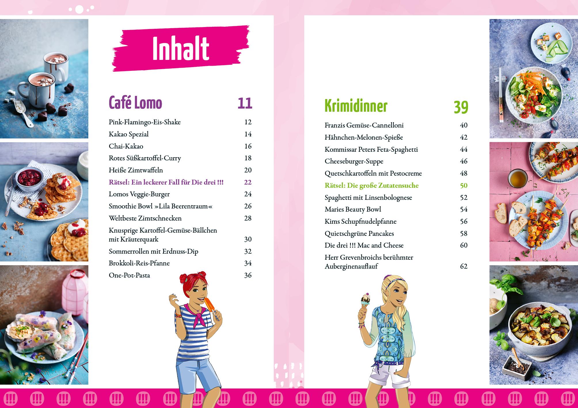 Beispielinhalt (Bild) Die drei !!! - Das Koch- und Backbuch