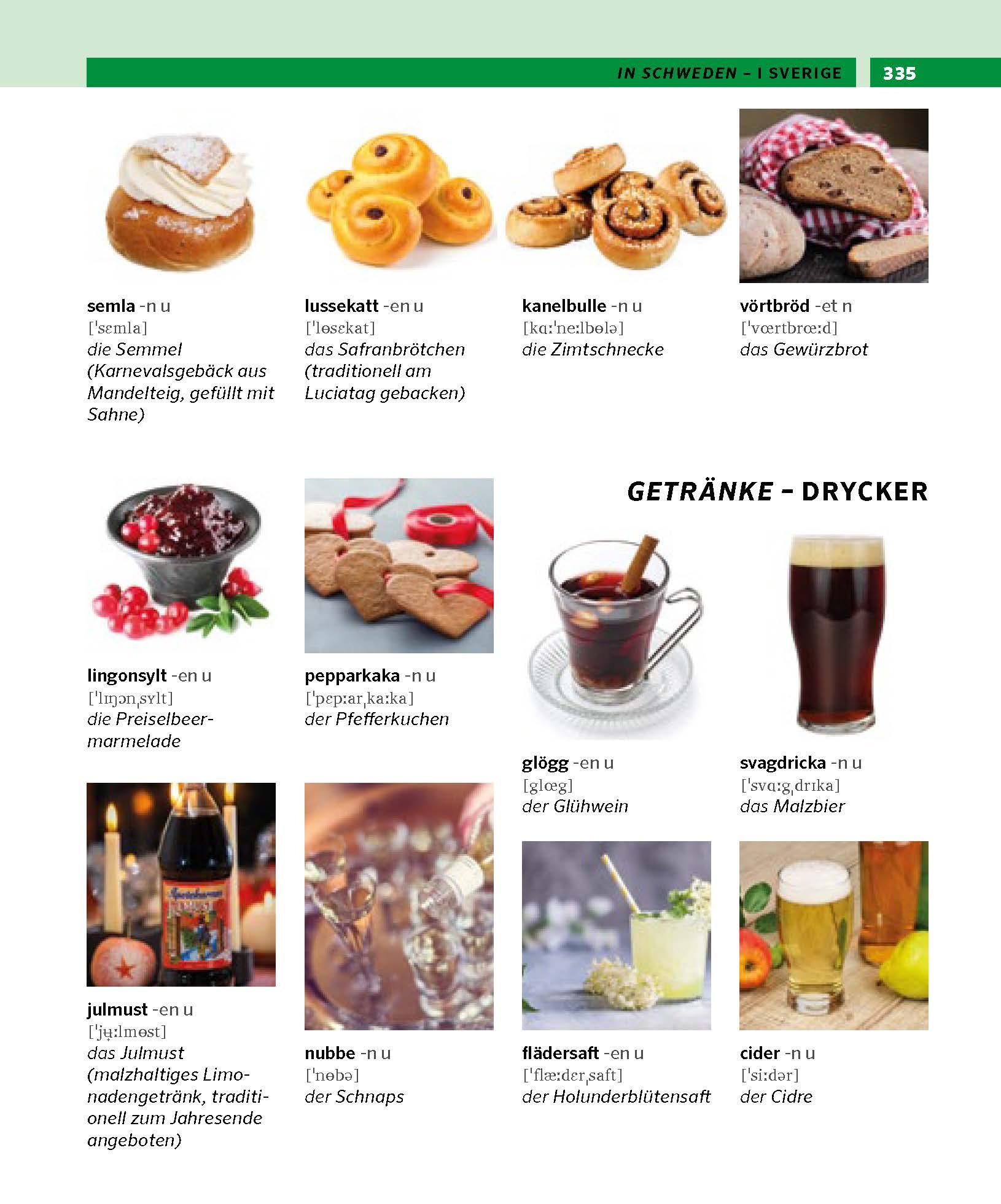 Beispielinhalt (Bild) PONS Bildwörterbuch Schwedisch