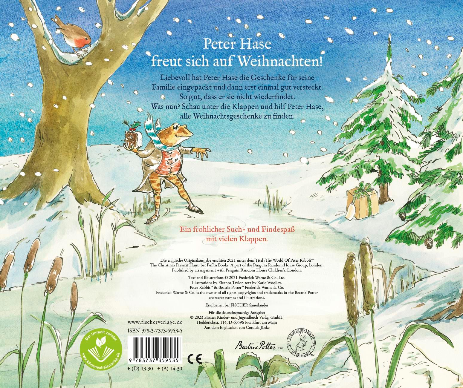 Rückseitencover Peter Hase Das große Weihnachtsfest