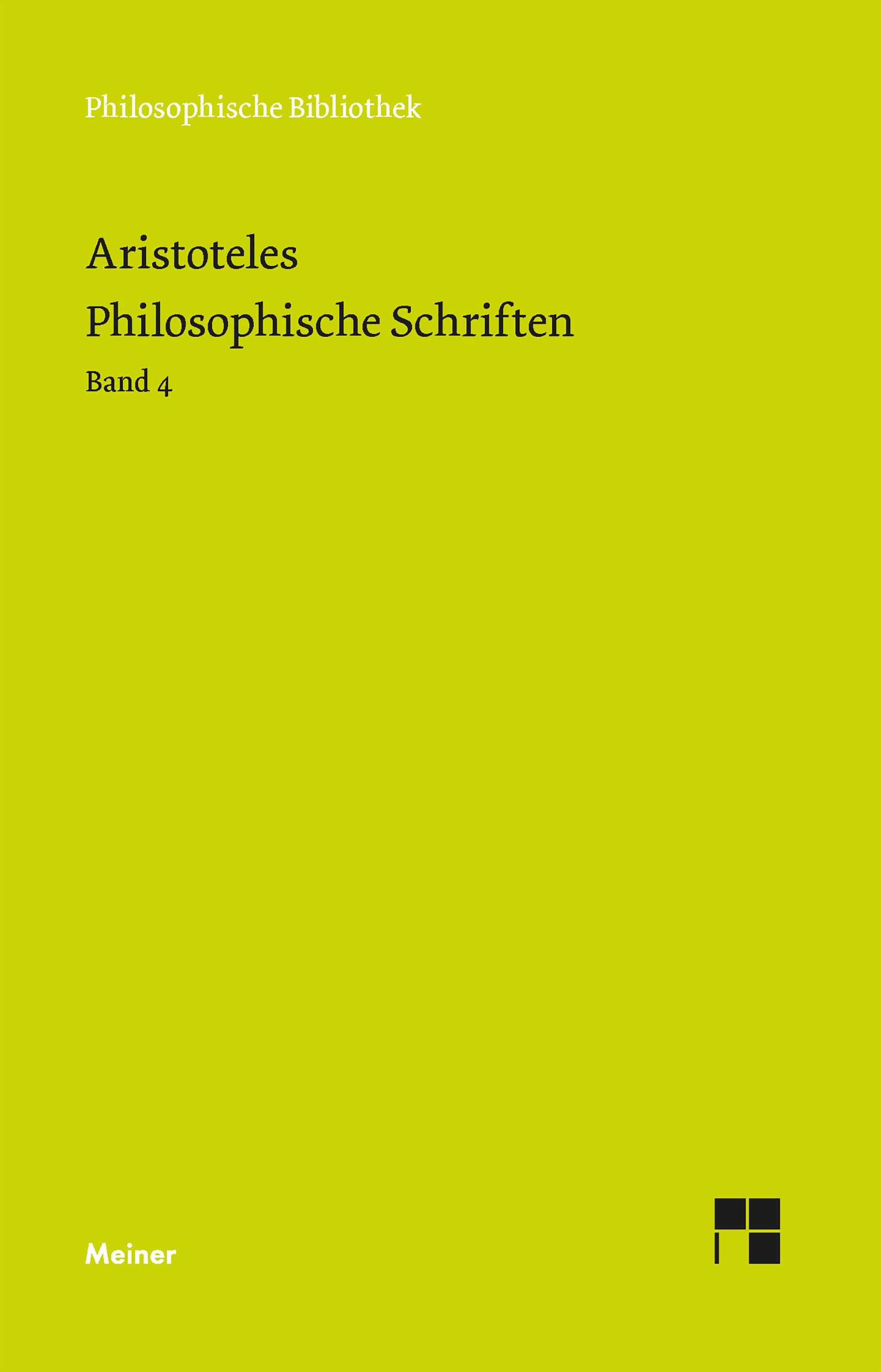 Vorderes Coverbild Philosophische Schriften. Band 4