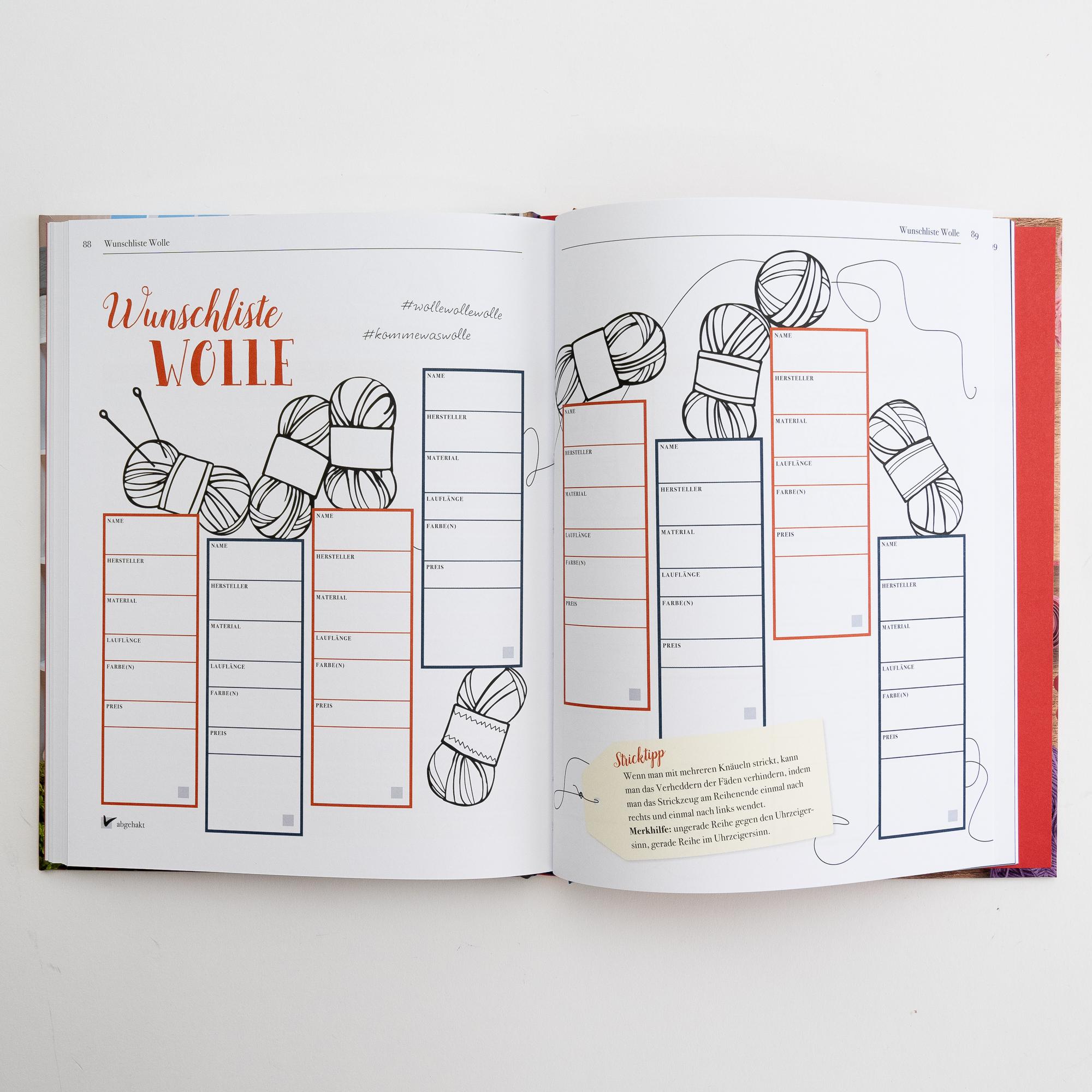 Beispielinhalt (Bild) Mein Strickjournal