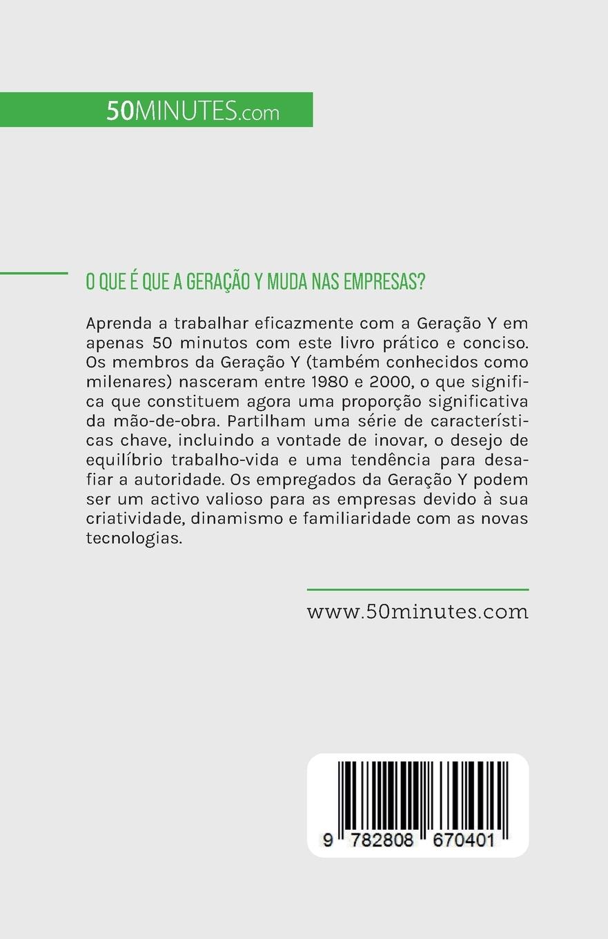 Rückseitencover O que é que a Geração Y muda nas empresas?