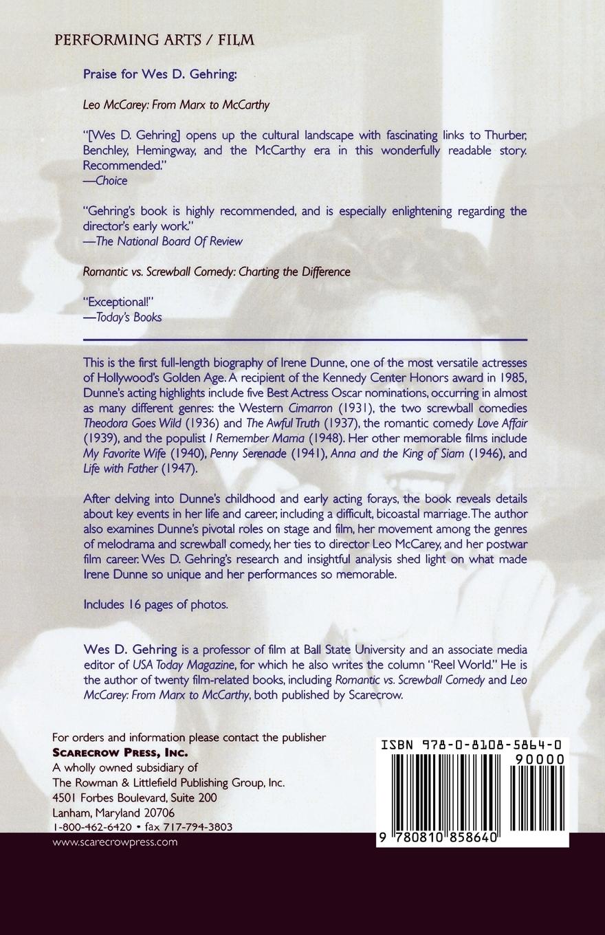 Rückseitencover Irene Dunne