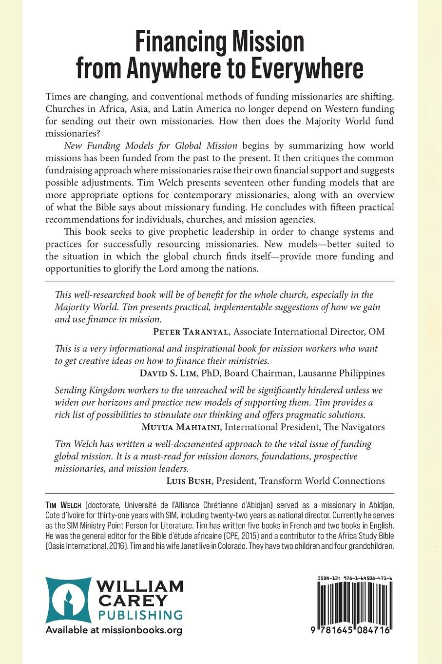 Rückseitencover New Funding Models for Global Mission
