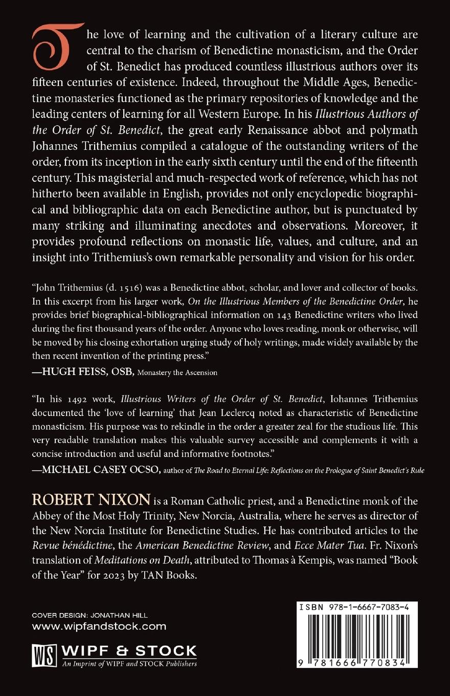 Rückseitencover Illustrious Authors of the Order of St. Benedict