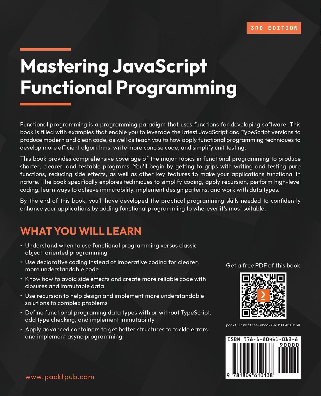 Rückseitencover Mastering JavaScript Functional Programming - Third Edition