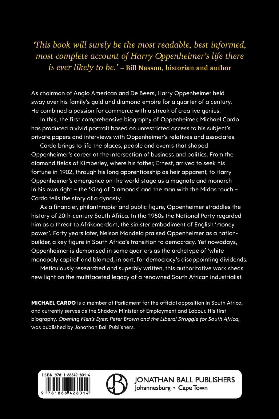 Rückseitencover HARRY OPPENHEIMER