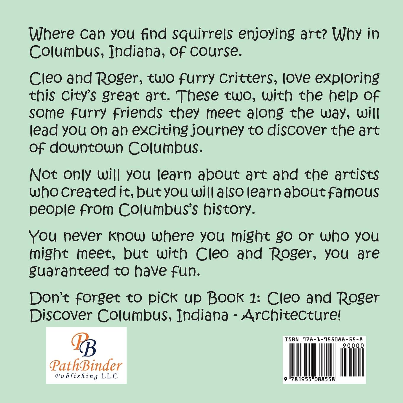 Rückseitencover Cleo and Roger Discover Columbus, Indiana - Art