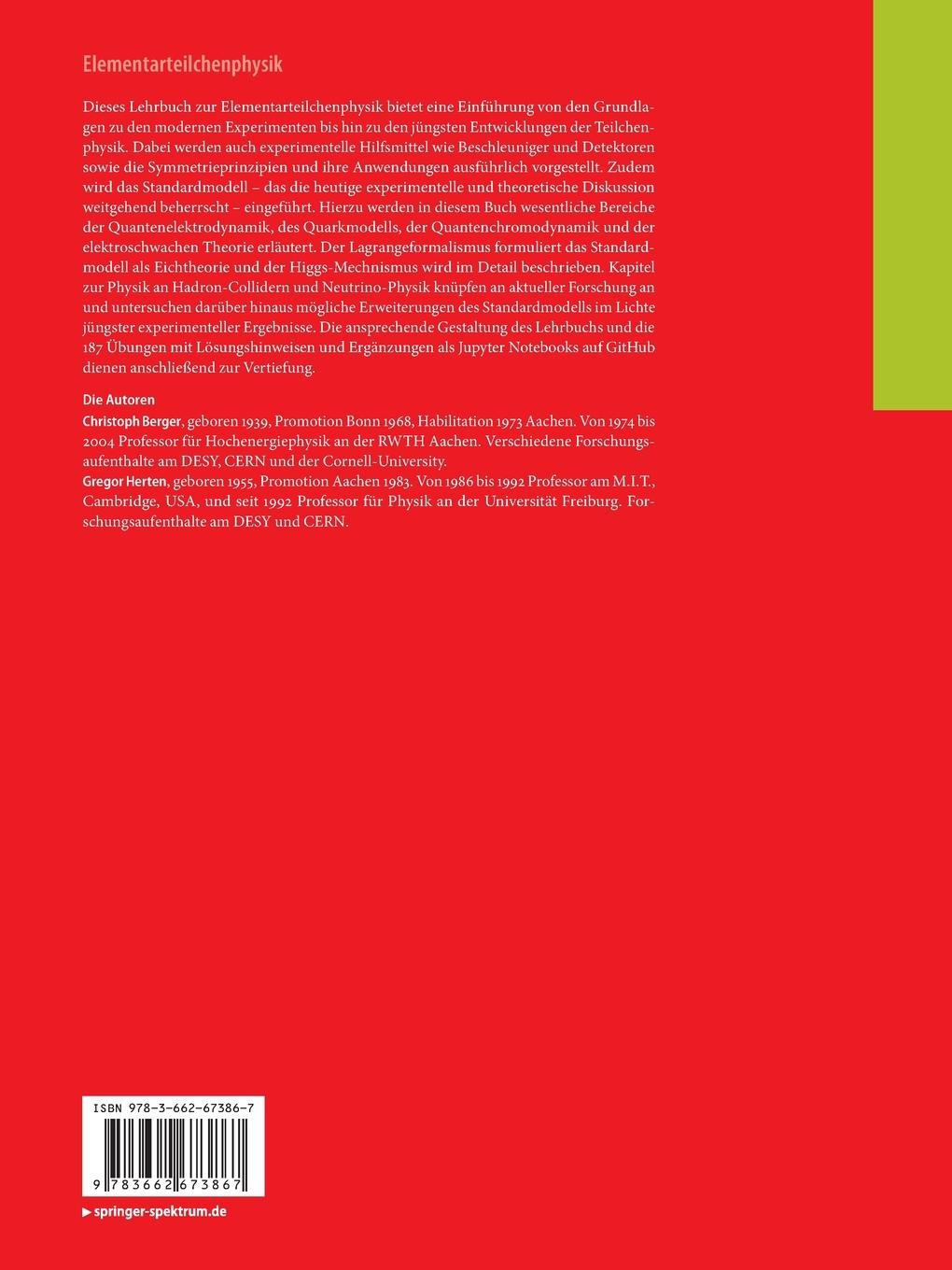 Rückseitencover Elementarteilchenphysik
