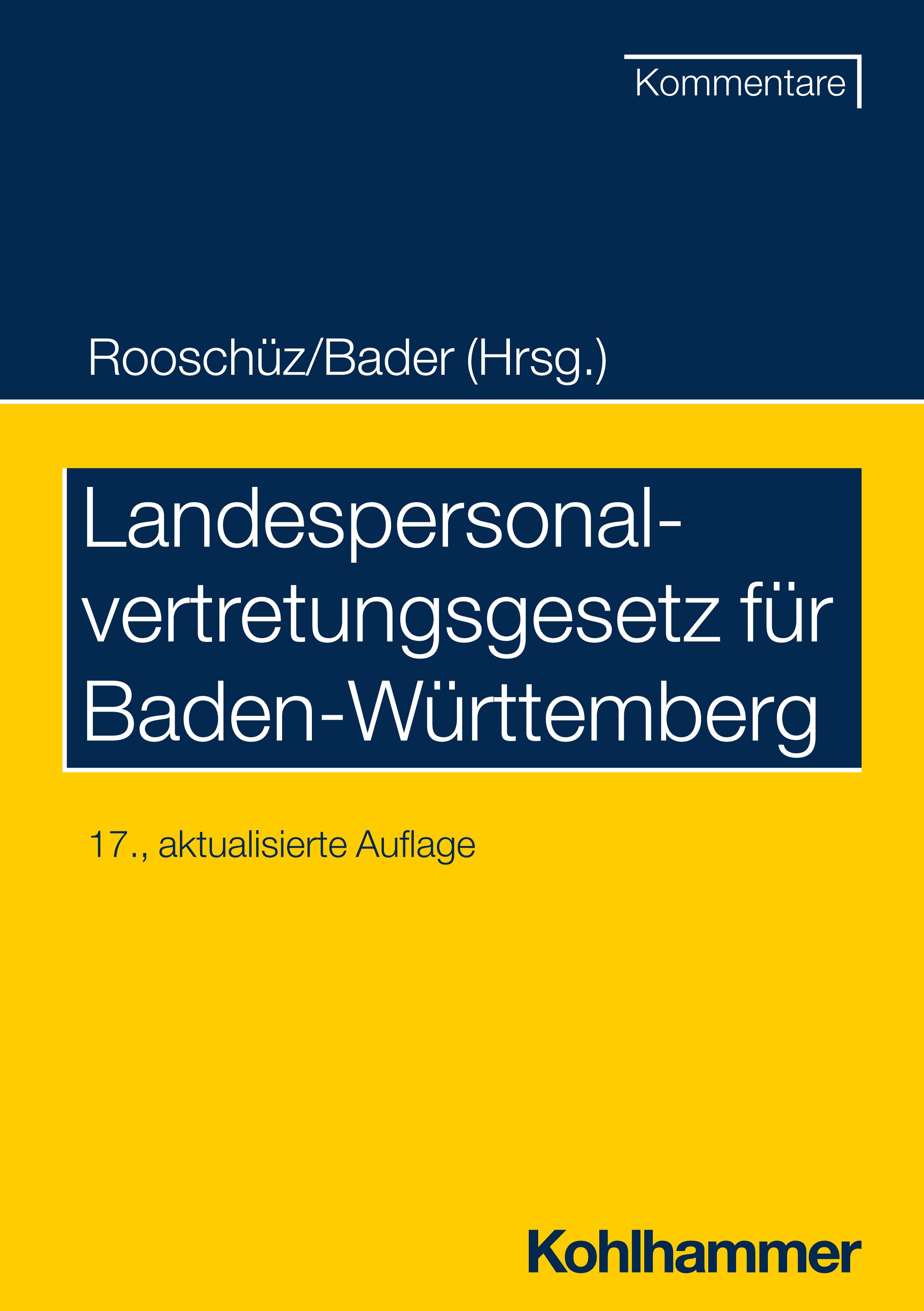 Vorderes Coverbild Landespersonalvertretungsgesetz für Baden-Württemberg