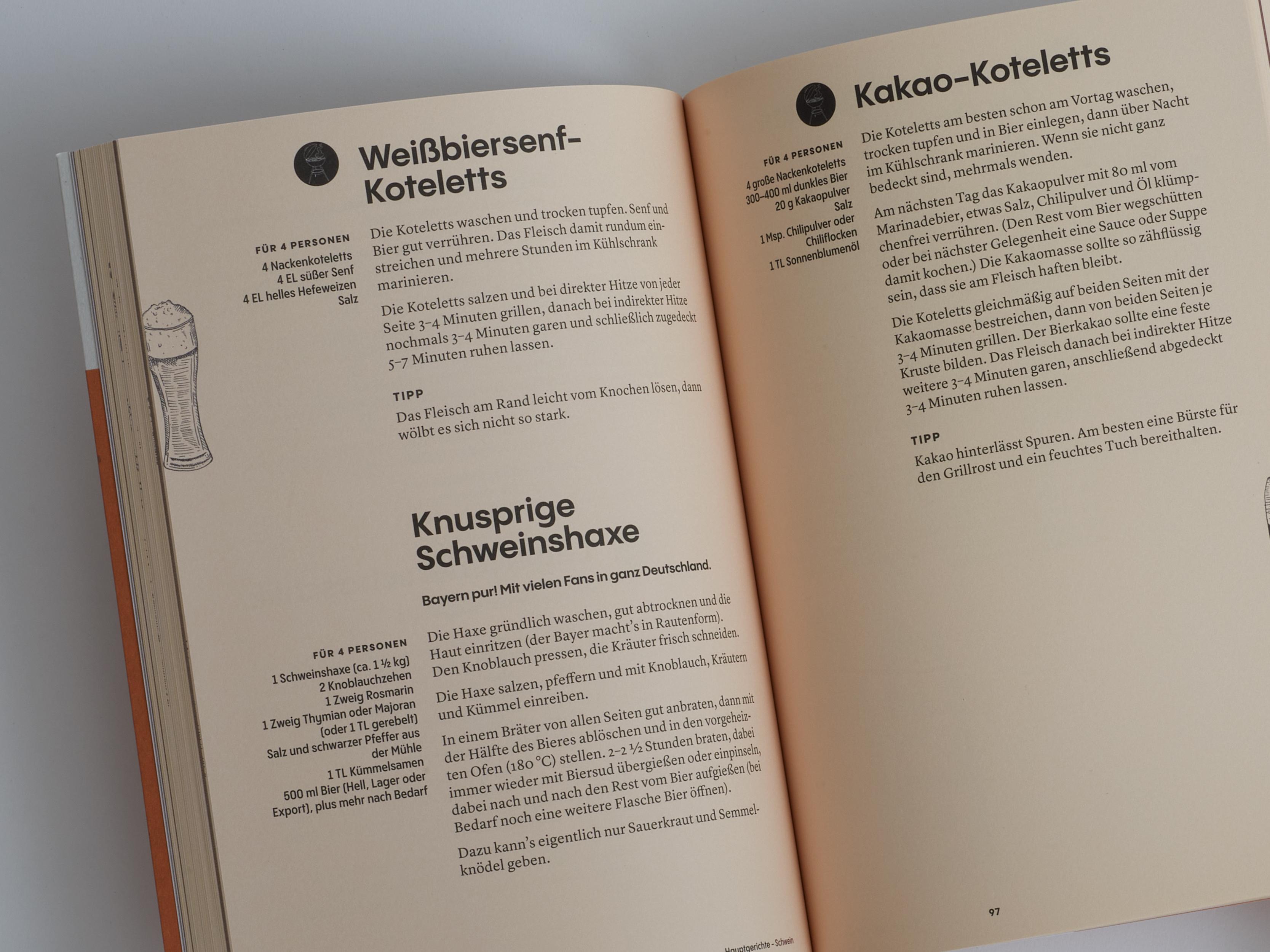 Beispielinhalt (Bild) Das Bierkochbuch