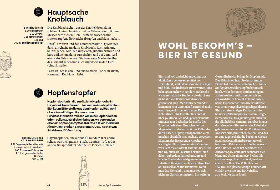 Beispielinhalt (Bild) Das Bierkochbuch