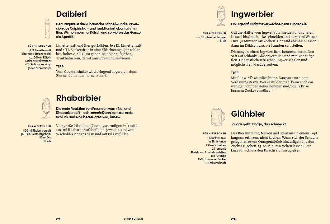 Beispielinhalt (Bild) Das Bierkochbuch