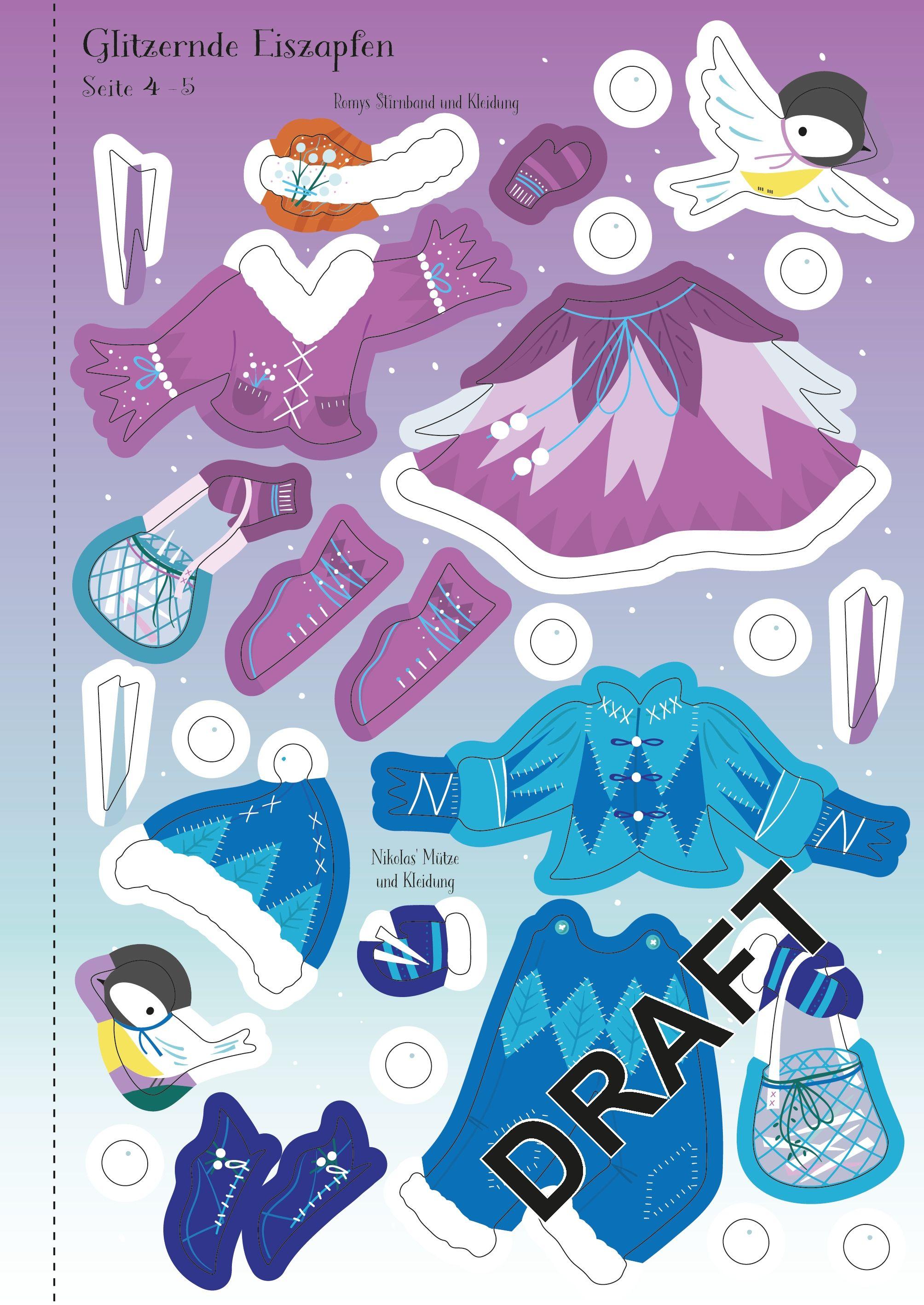 Beispielinhalt (Bild) Mein erstes Anziehpuppen-Stickerbuch: Wilma, die Weihnachtsfee