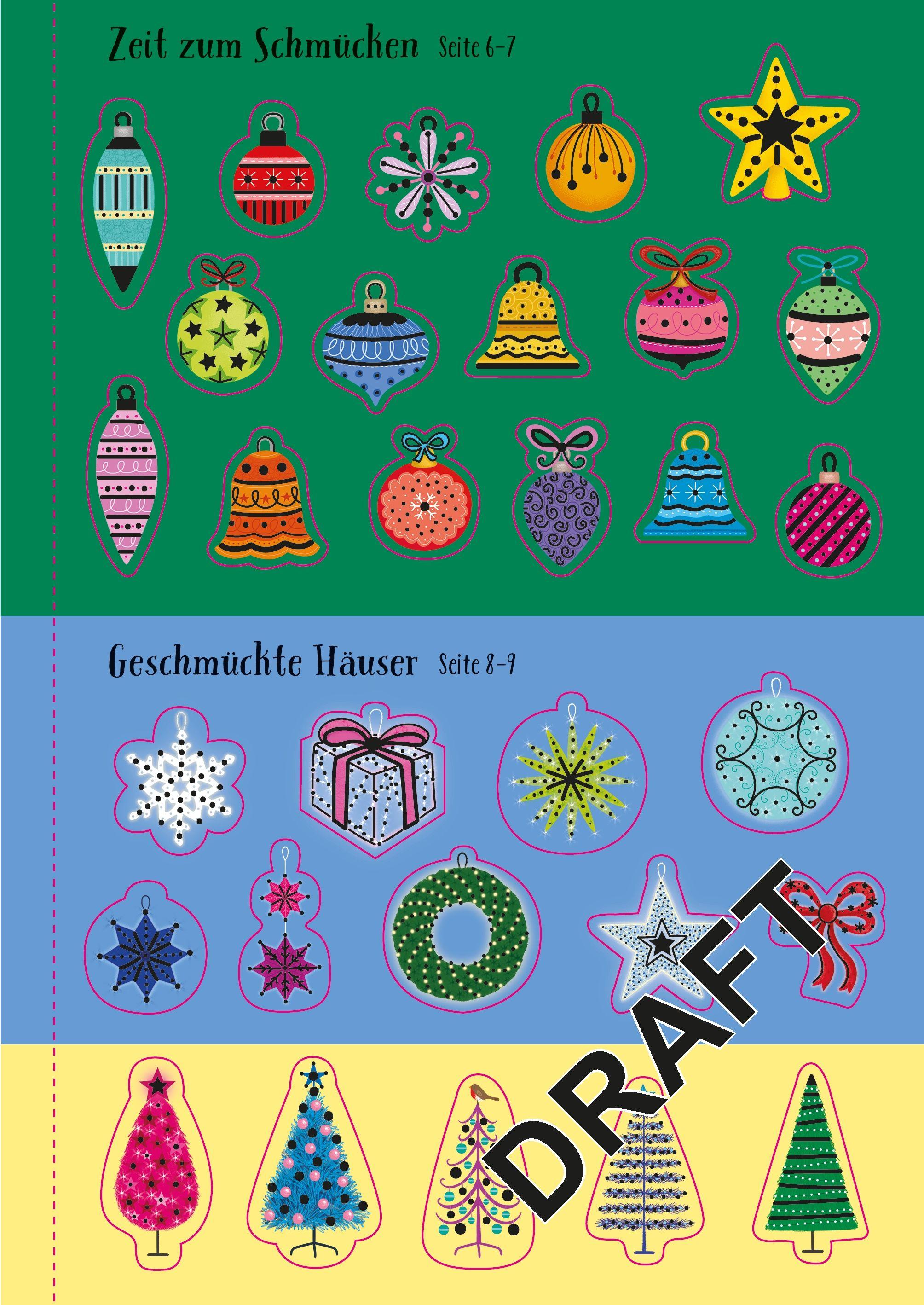 Beispielinhalt (Bild) Meine glitzernde Stickerwelt: Bald ist Weihnachten