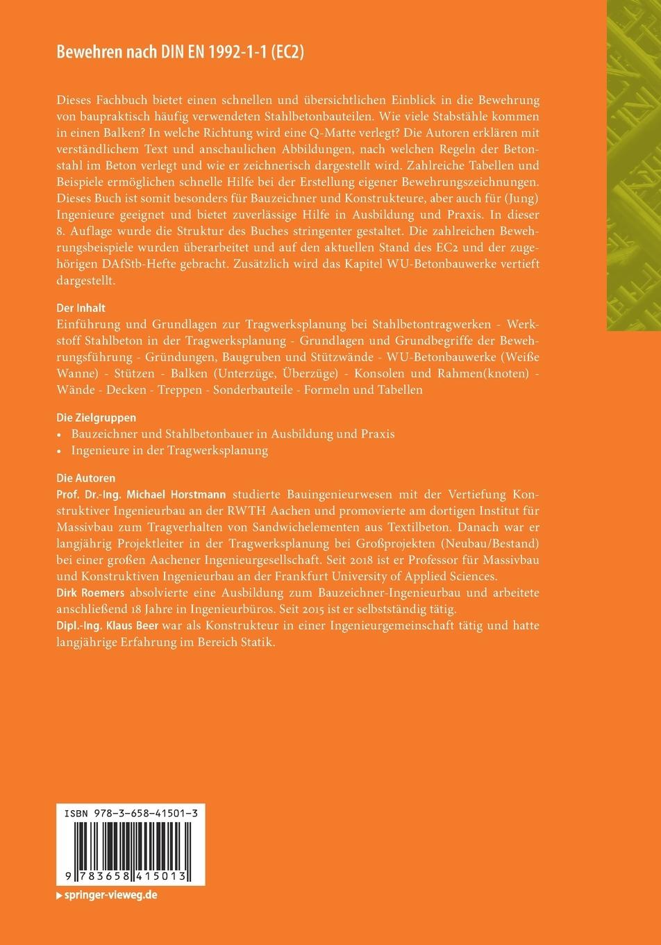 Rückseitencover Bewehren nach DIN EN 1992-1-1 (EC2)