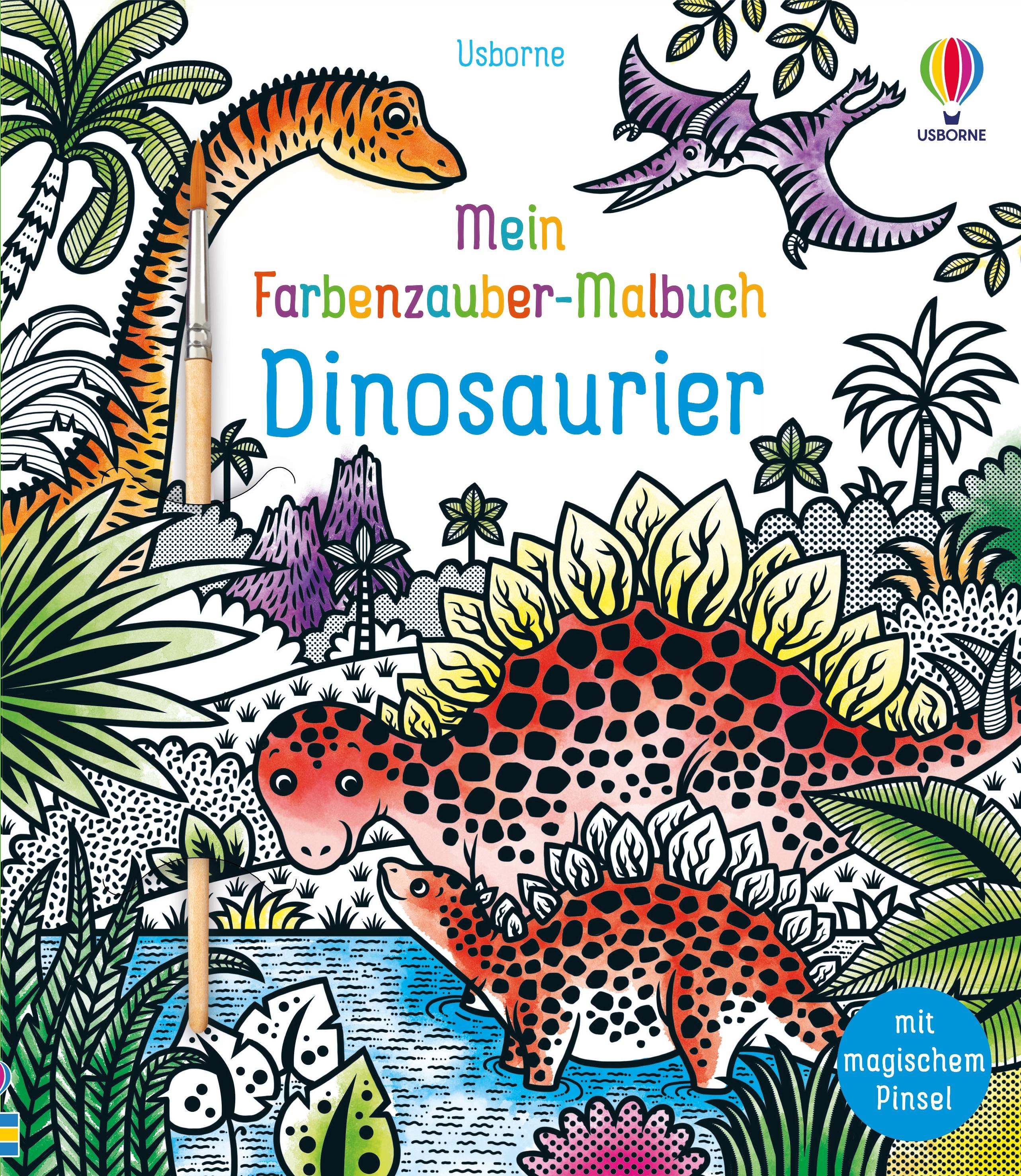 Vorderes Coverbild Mein Farbenzauber-Malbuch: Dinosaurier