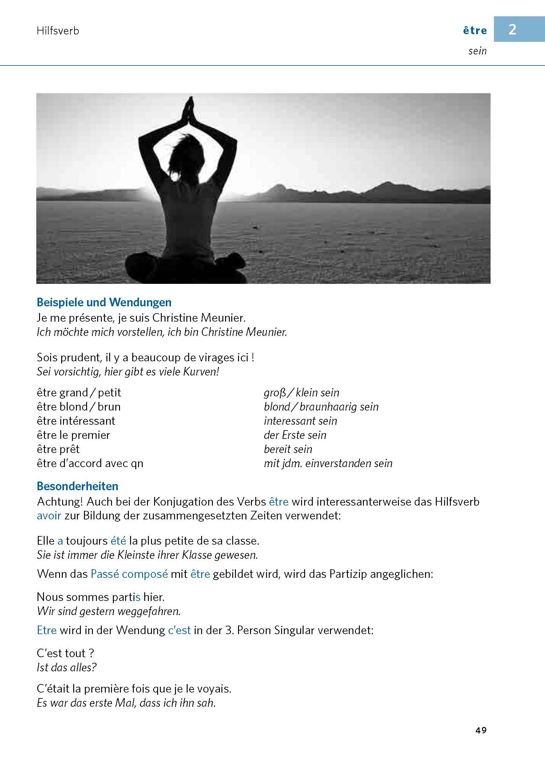 Beispielinhalt (Bild) PONS Verbtabellen Plus Französisch