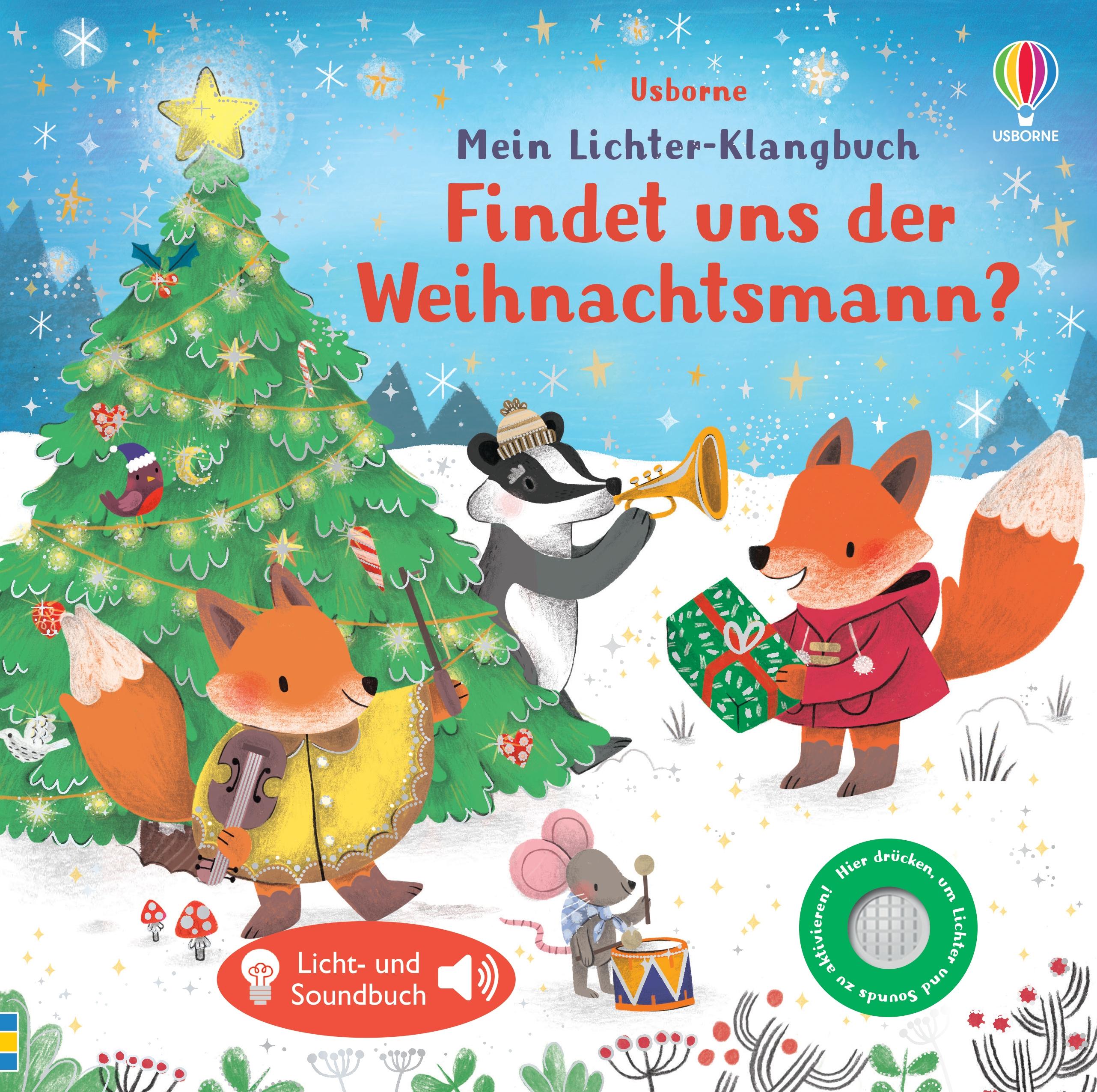 Vorderes Coverbild Mein Lichter-Klangbuch: Findet uns der Weihnachtsmann?
