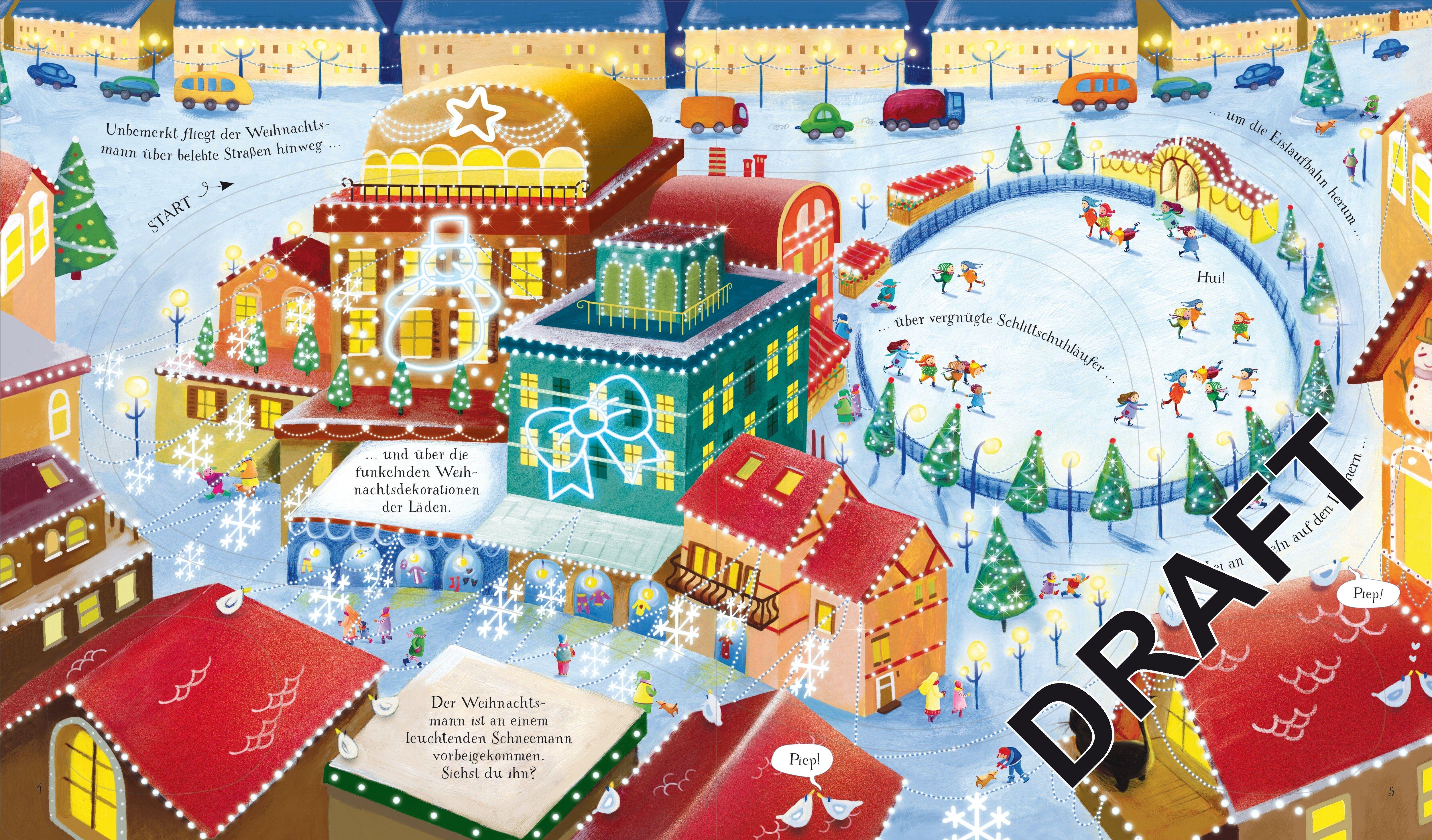 Beispielinhalt (Bild) Wohin fährt der Weihnachtsmann?
