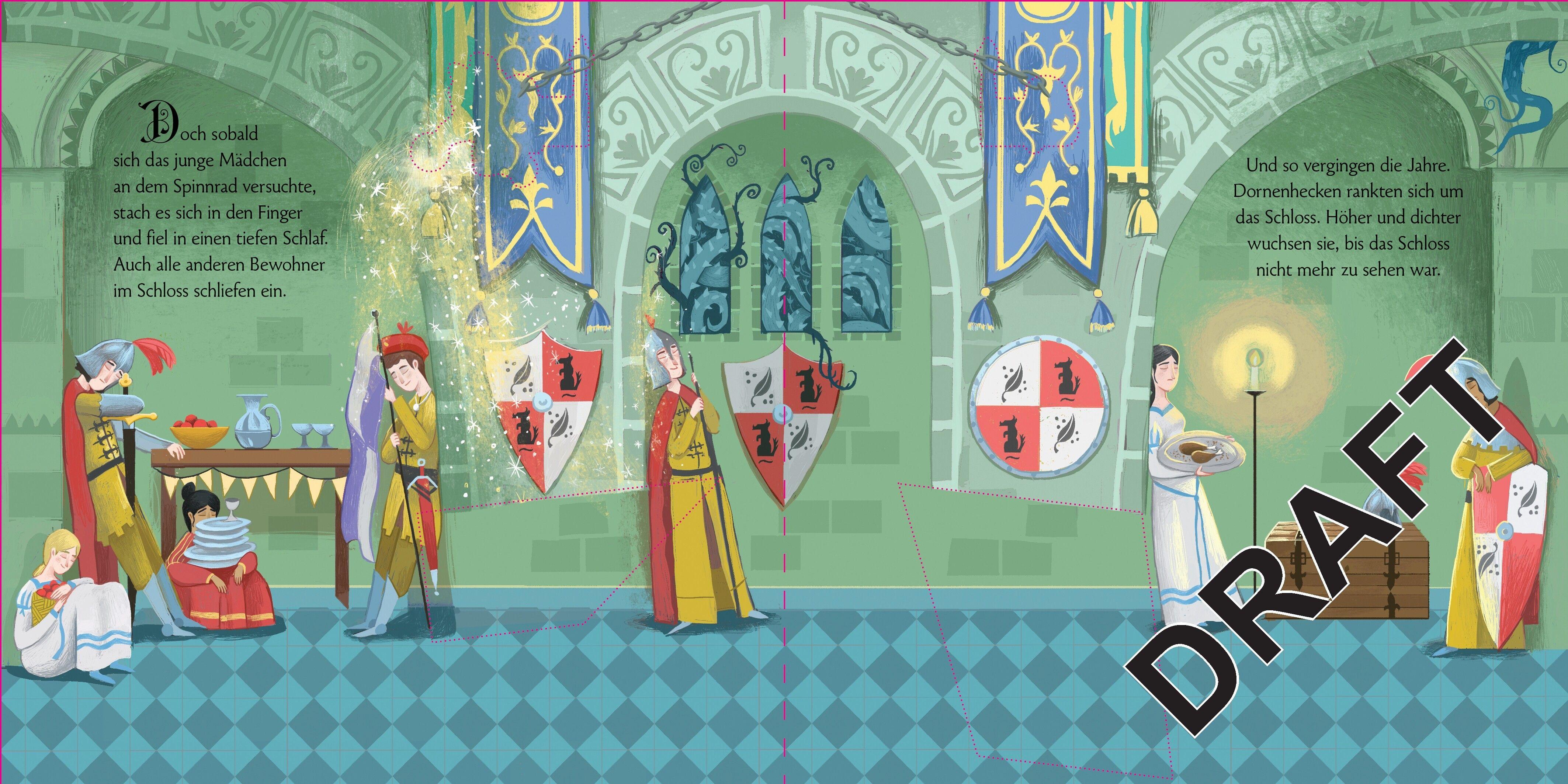 Beispielinhalt (Bild) Mein märchenhaftes Pop-up-Buch: Dornröschen