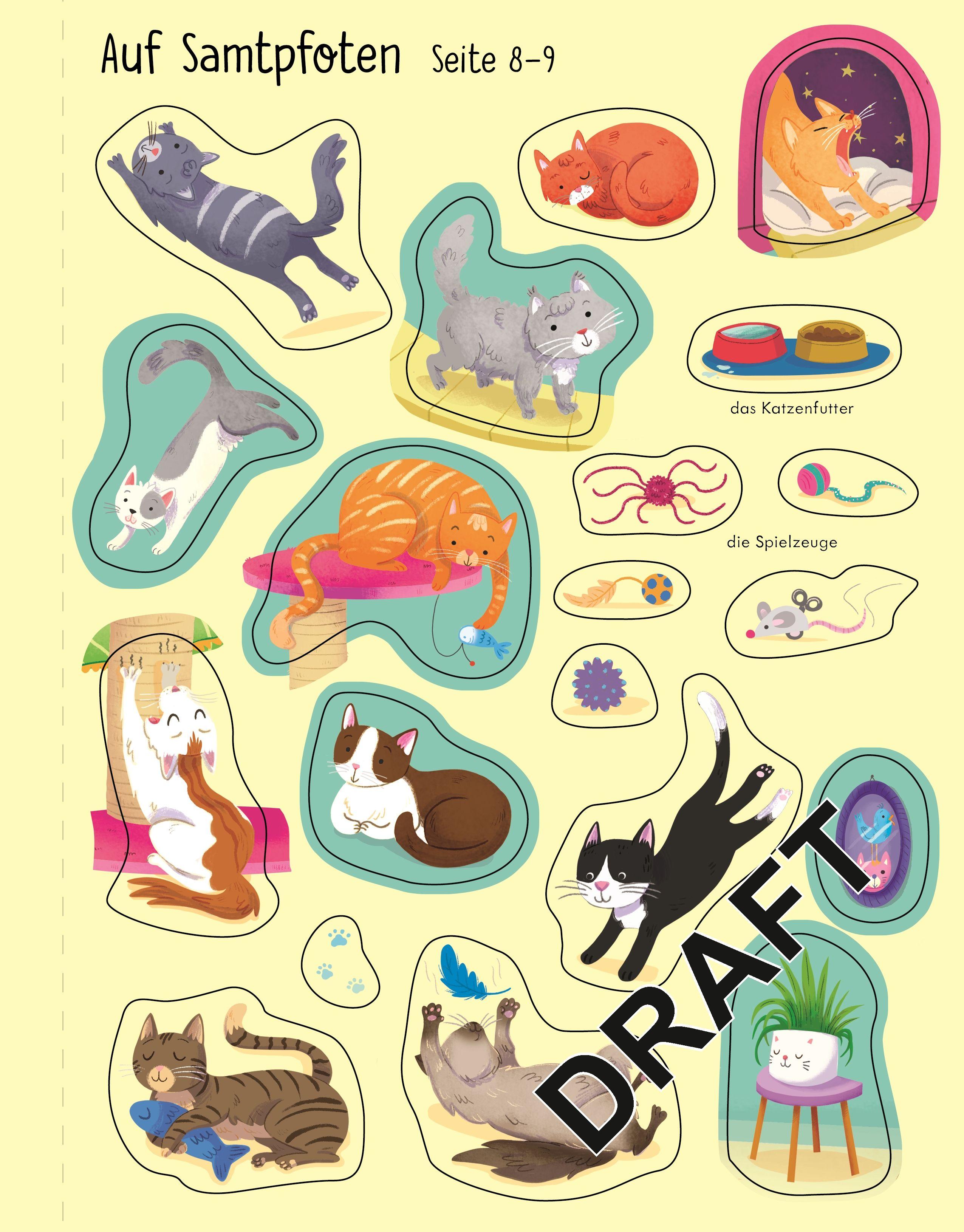 Beispielinhalt (Bild) Mein erstes Stickerbuch: Haustiere