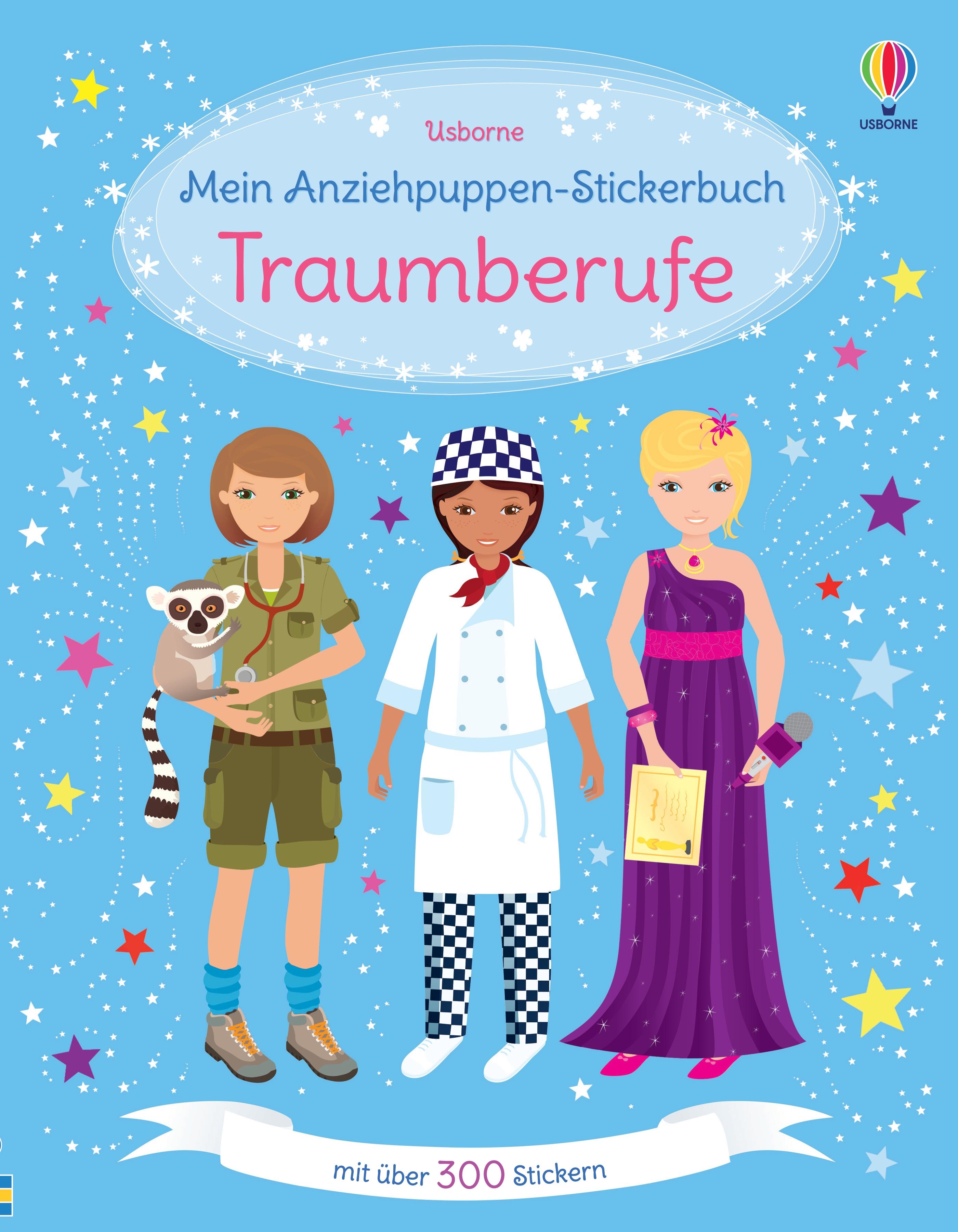 Vorderes Coverbild Mein Anziehpuppen-Stickerbuch: Traumberufe
