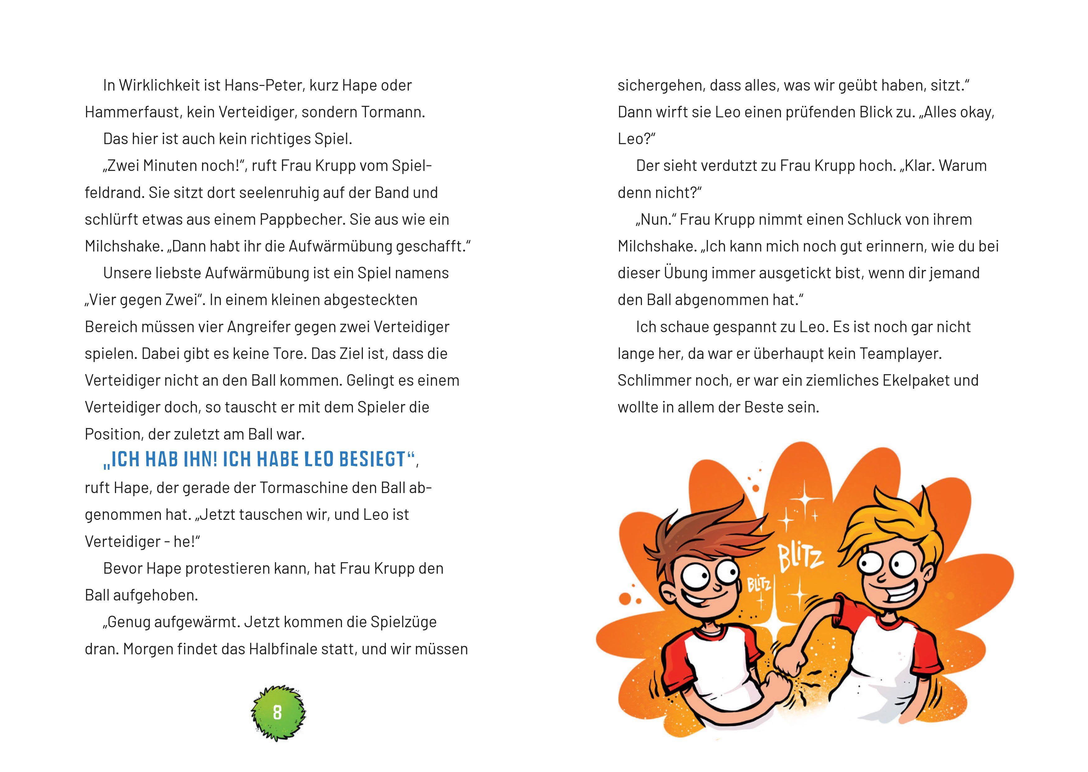 Beispielinhalt (Bild) Die Geisterkicker - Randale im Finale (Band 3)