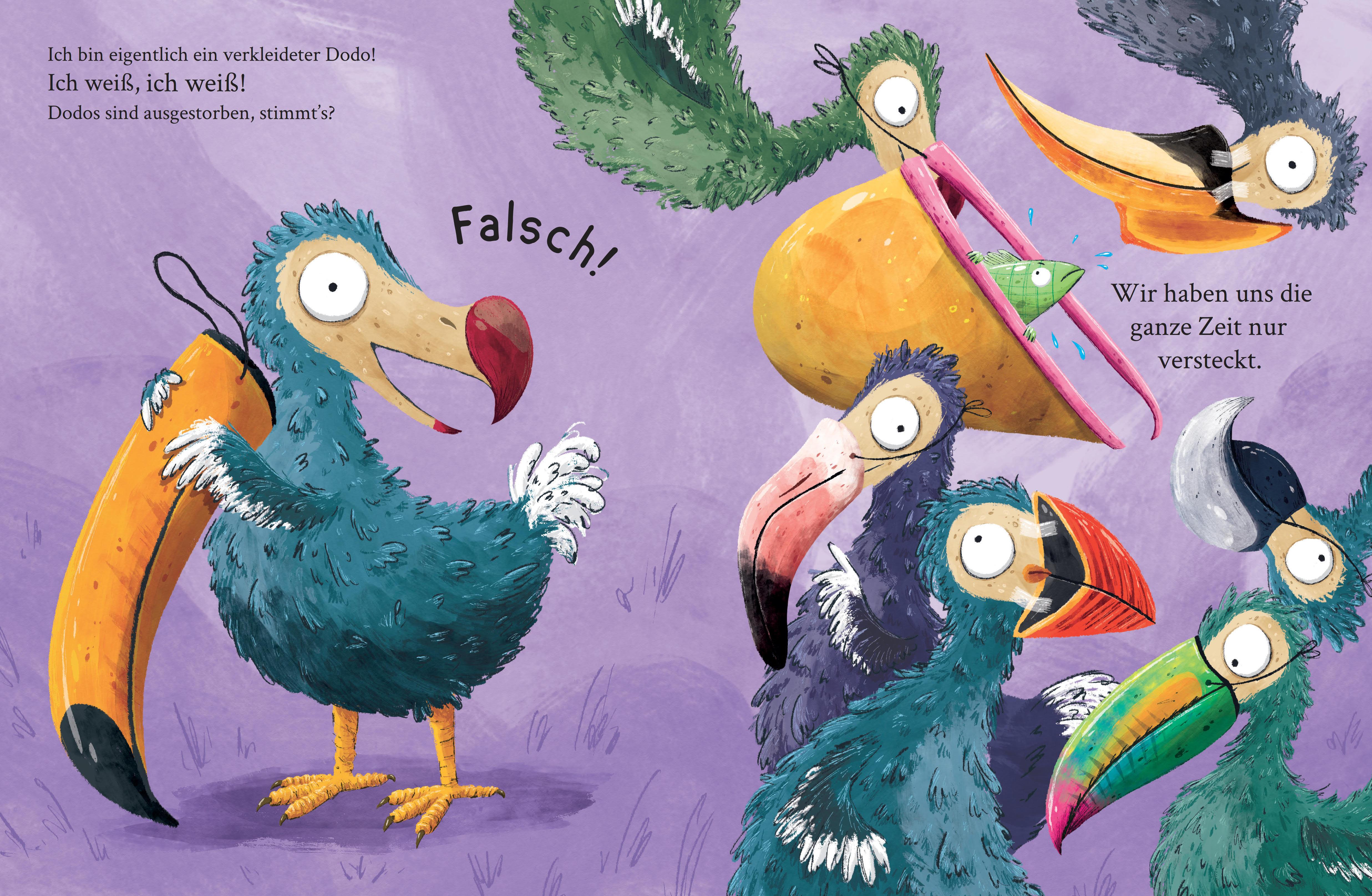 Beispielinhalt (Bild) Natürlich gibt es Dodos! - Wir haben uns nur verkleidet