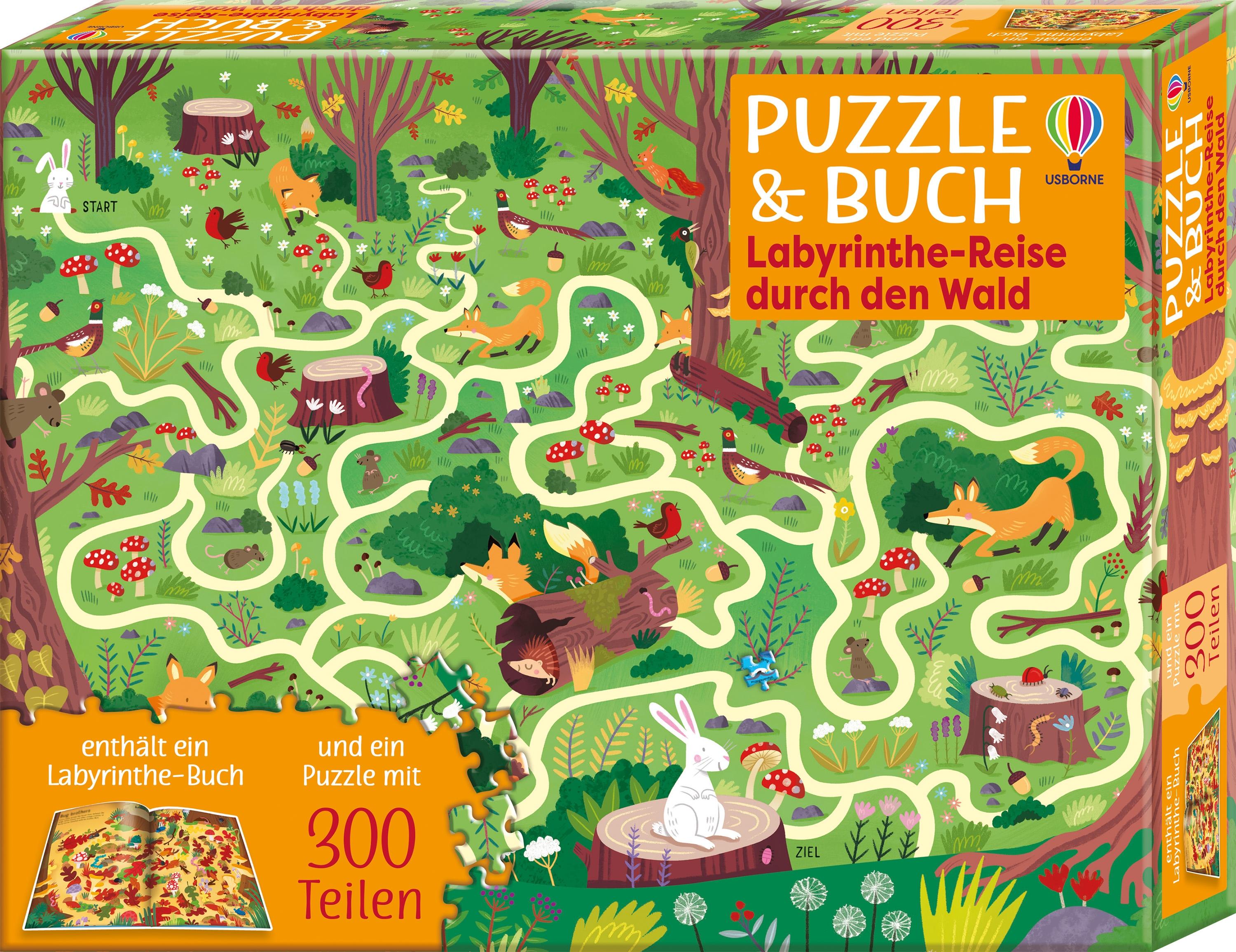 Vorderes Coverbild Puzzle & Buch: Labyrinthe-Reise durch den Wald