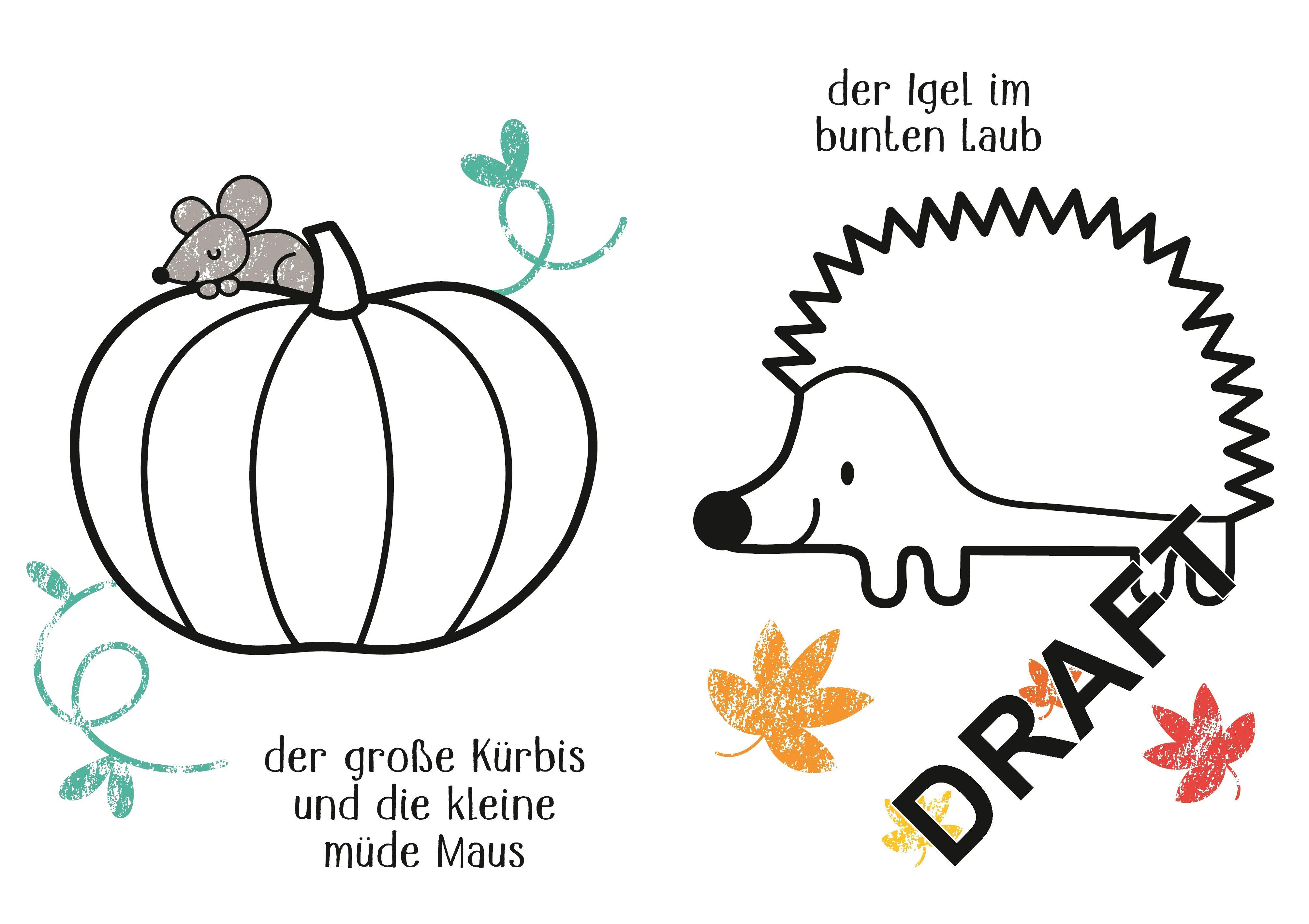 Beispielinhalt (Bild) Kleine Kreativ-Werkstatt - Ganz einfach ausmalen: Herbst