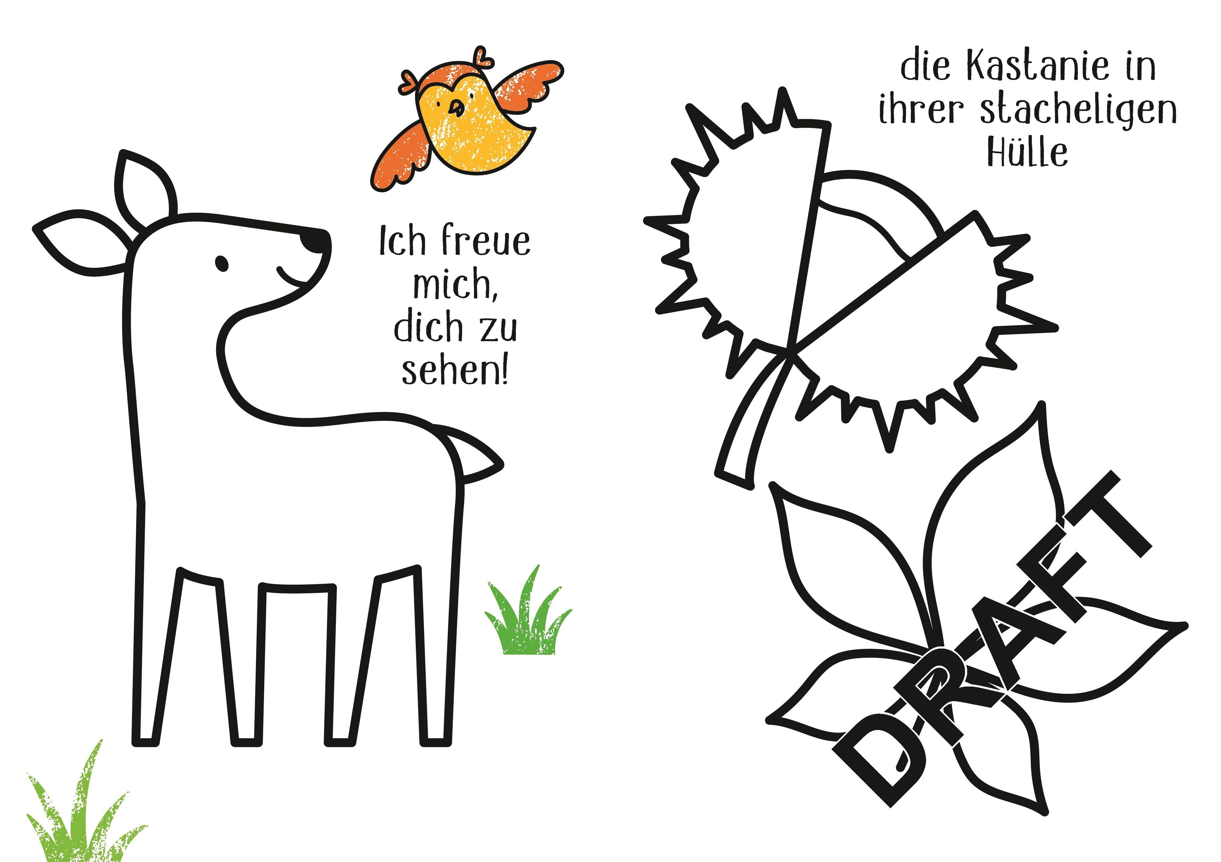 Beispielinhalt (Bild) Kleine Kreativ-Werkstatt - Ganz einfach ausmalen: Herbst