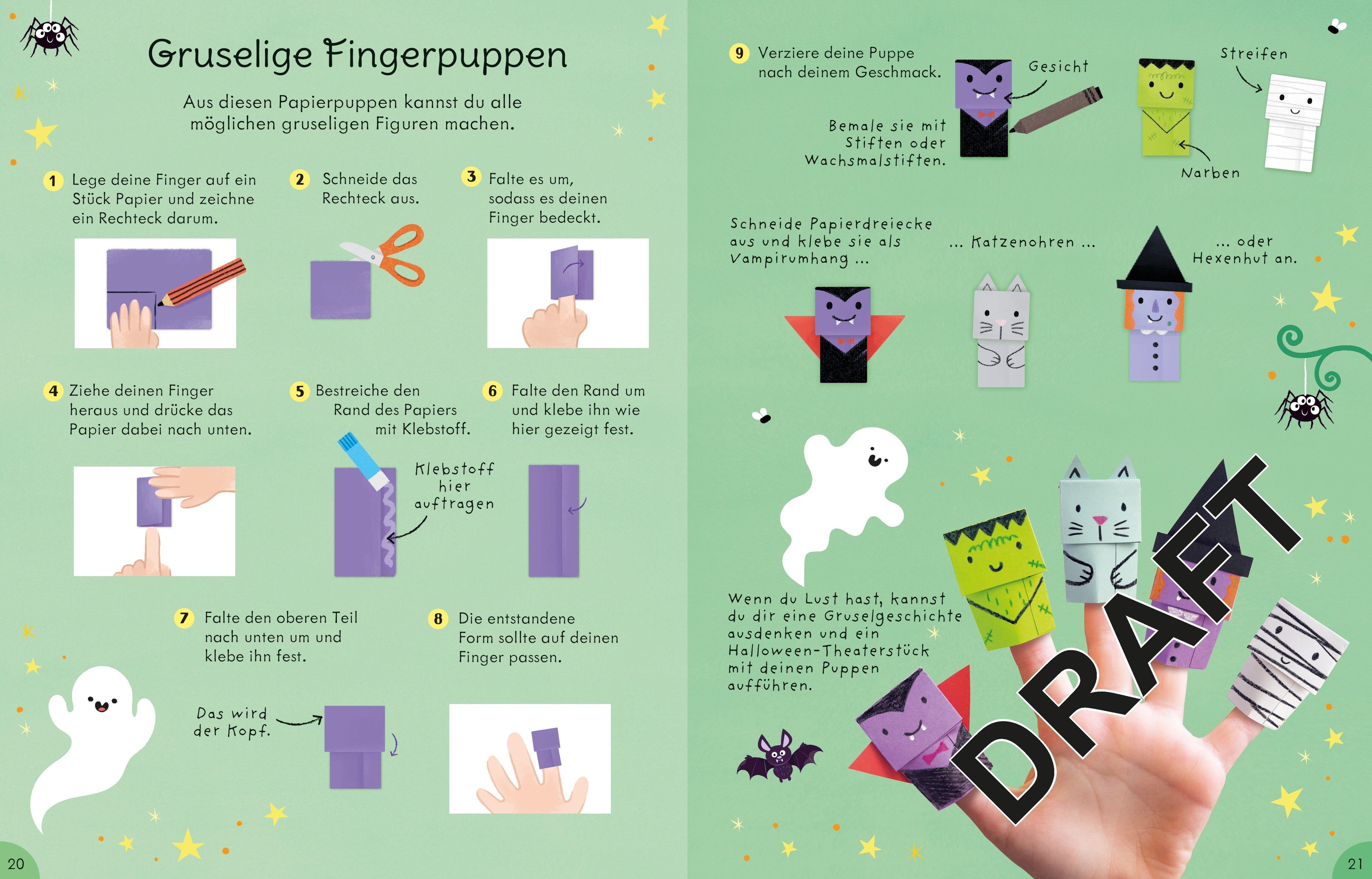 Beispielinhalt (Bild) Basteln, Rätseln, Dekorieren für Gruselfans