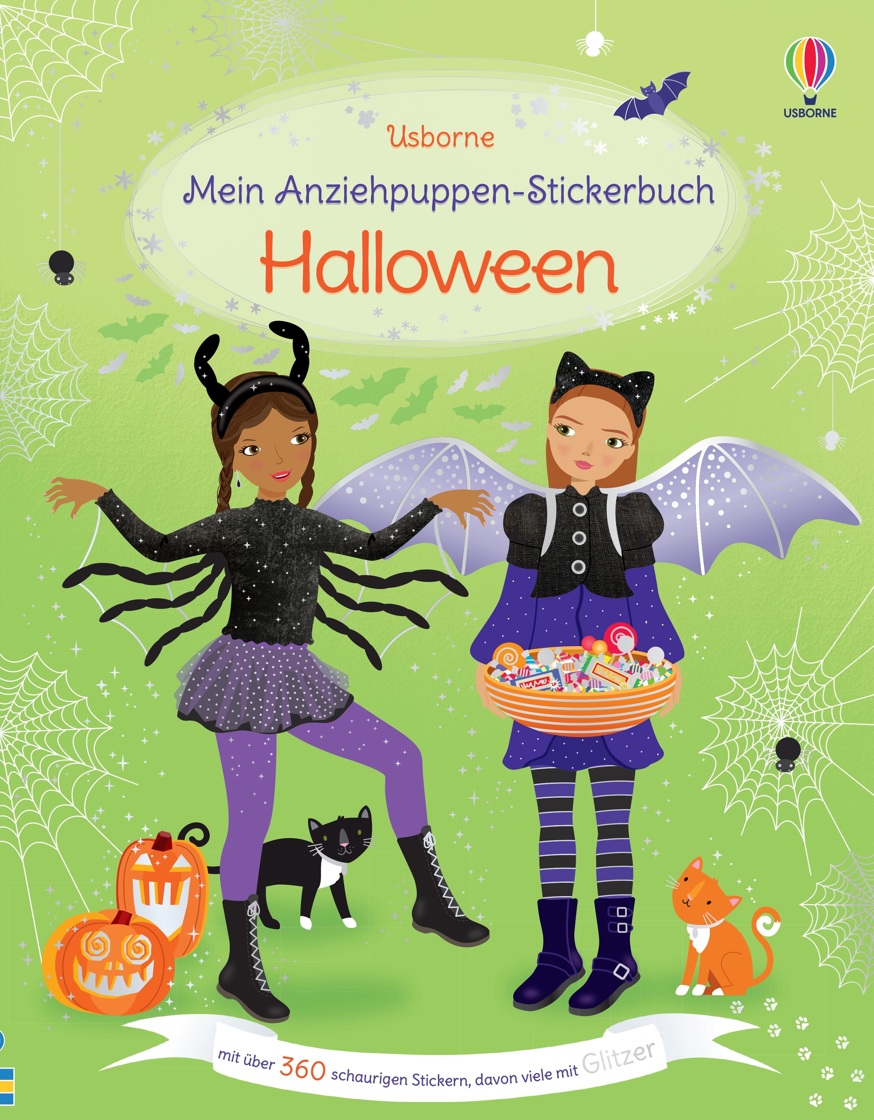 Vorderes Coverbild Mein Anziehpuppen-Stickerbuch: Halloween