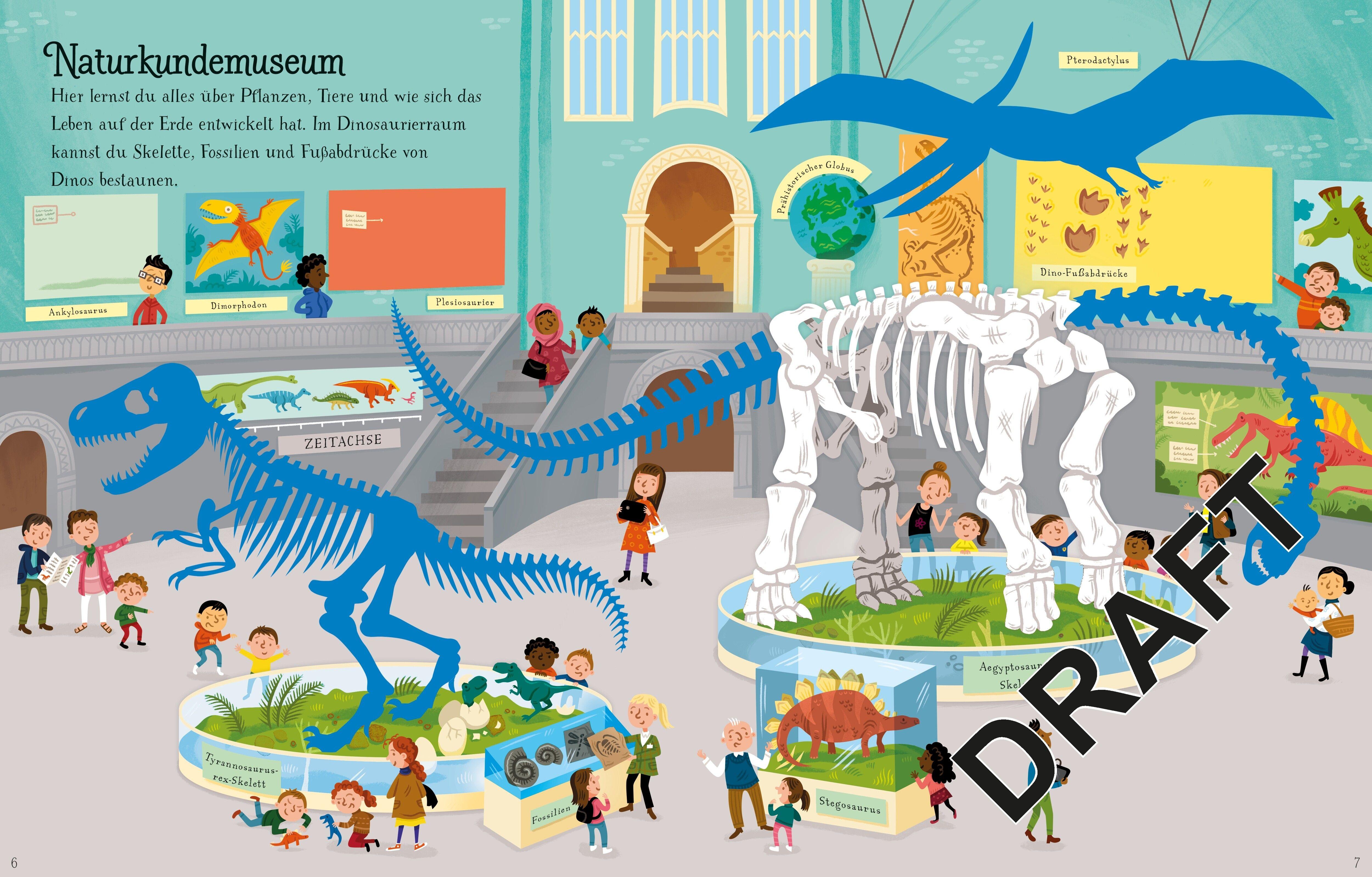 Beispielinhalt (Bild) Mein erstes Stickerbuch: Im Museum