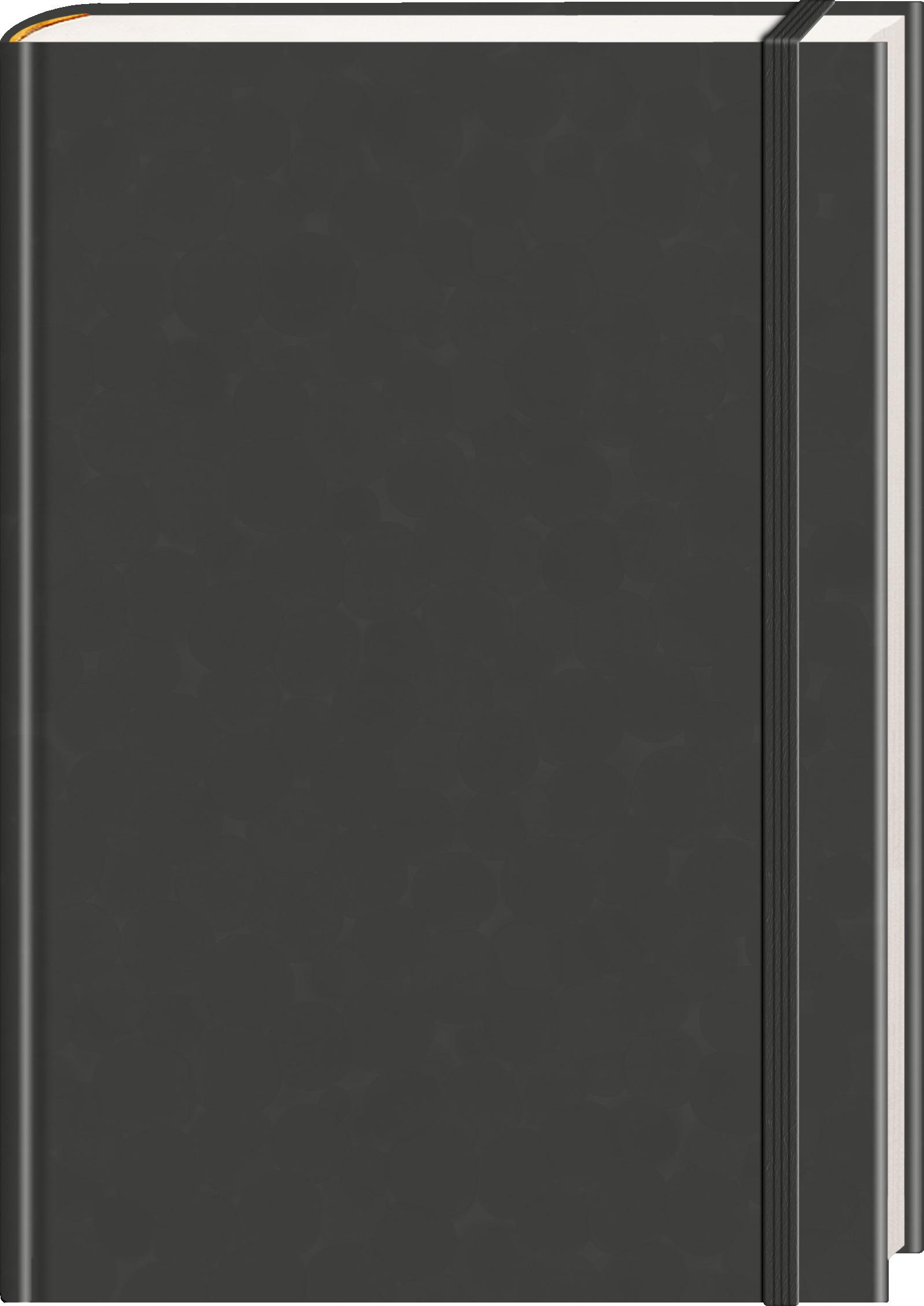 Vorderes Coverbild Anaconda Notizbuch/Notebook/Blank Book, punktiert, textiles Gummiband, schwarz, Hardcover (A5), 120g/m² Papier