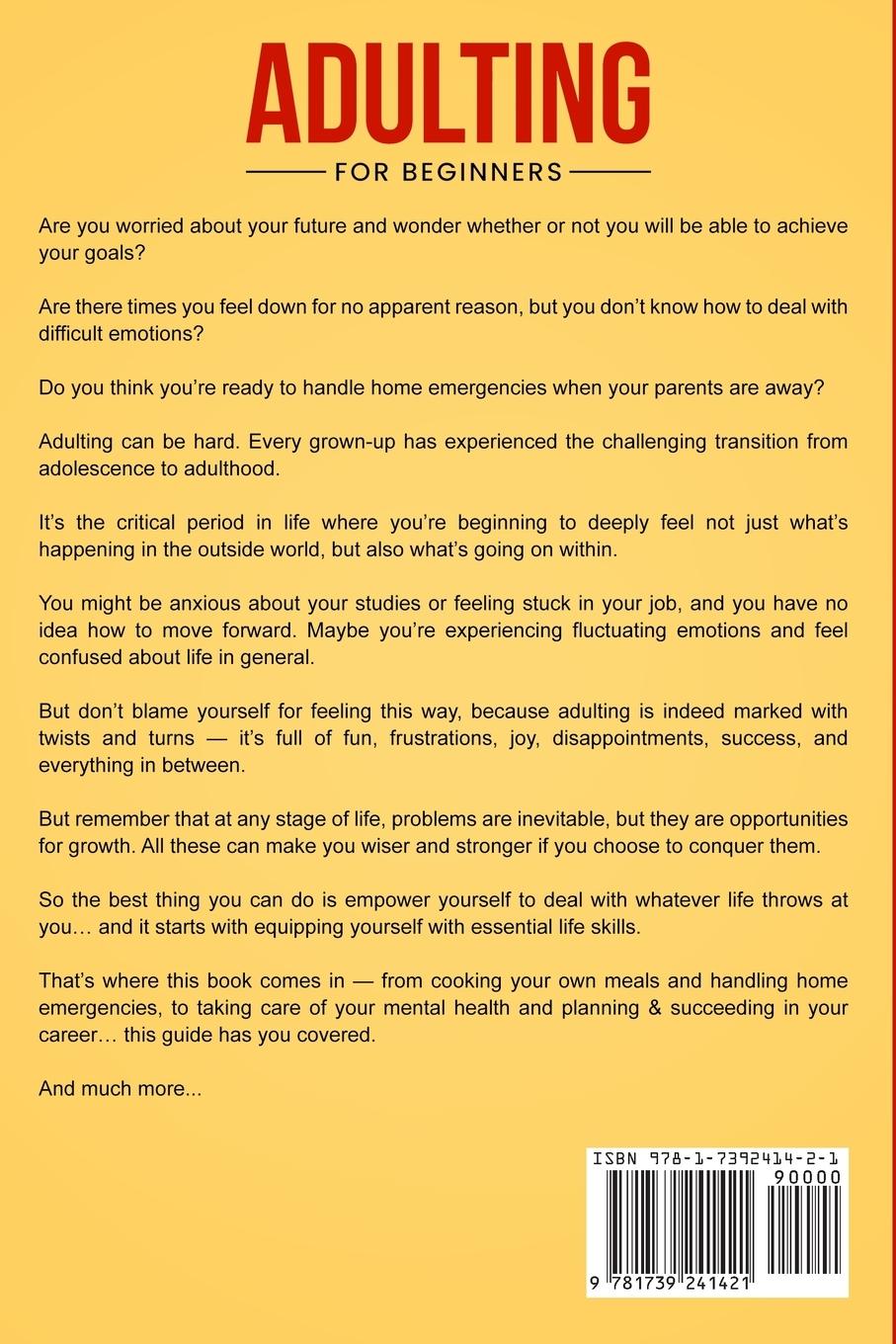 Rückseitencover Adulting For Beginners