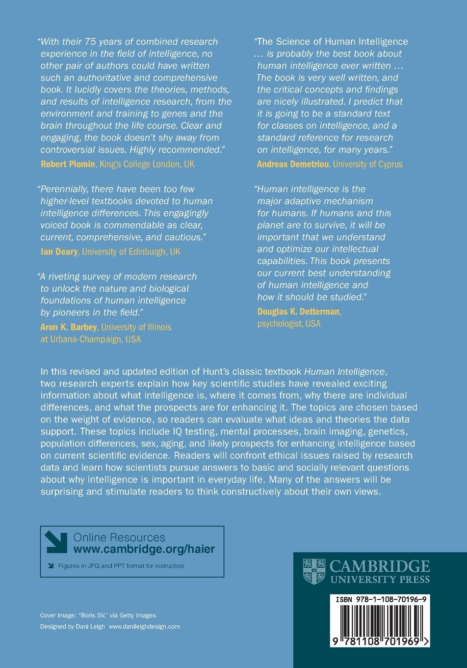 Rückseitencover The Science of Human Intelligence